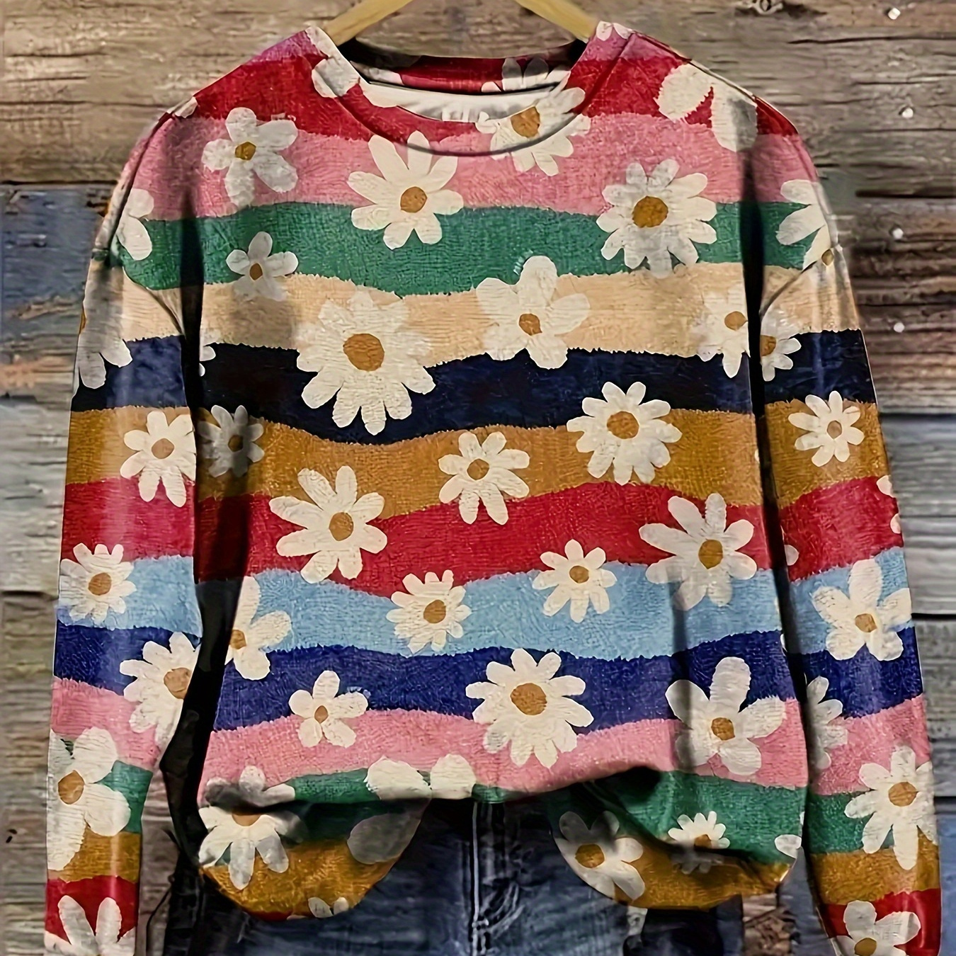 Floral Print Pullover Sweatshirt, Casual Long Sleeve Crew Neck Sweatshirt, Women's Clothing
Floral Print Pullover Sweatshirt, Casual Long Sleeve Crew Neck Sweatshirt, Women's Clothing