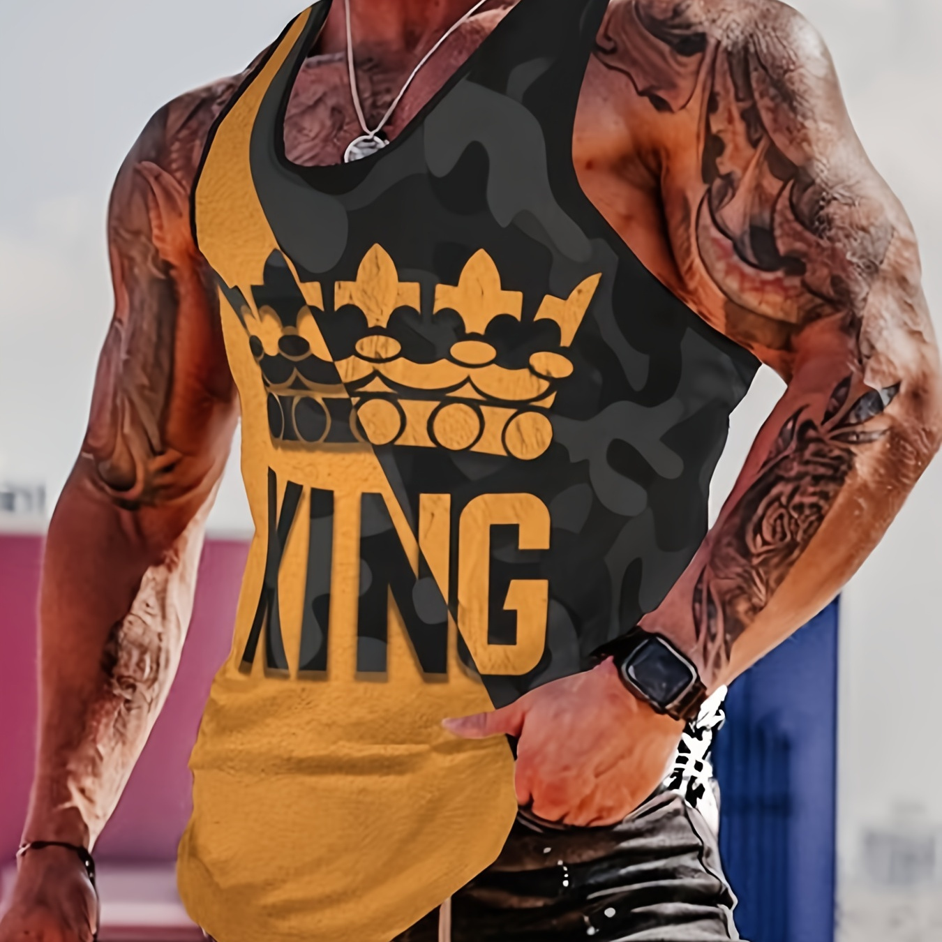 Color Block Men's Breathable Tank Top, Casual Stretch Sleeveless Vest For Summer Gym Workout Training Basketball
Color Block Men's Breathable Tank Top, Casual Stretch Sleeveless Vest For Summer Gym Workout Training Basketball