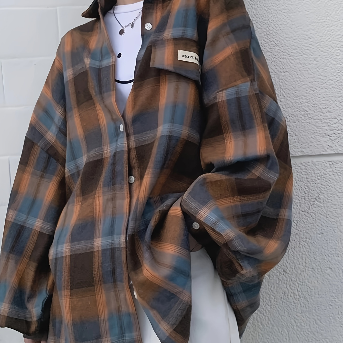 Plaid Print Button Front Shirt, Versatile Long Sleeve Shirt For Spring & Fall, Women's Clothing
Plaid Print Button Front Shirt, Versatile Long Sleeve Shirt For Spring & Fall, Women's Clothing