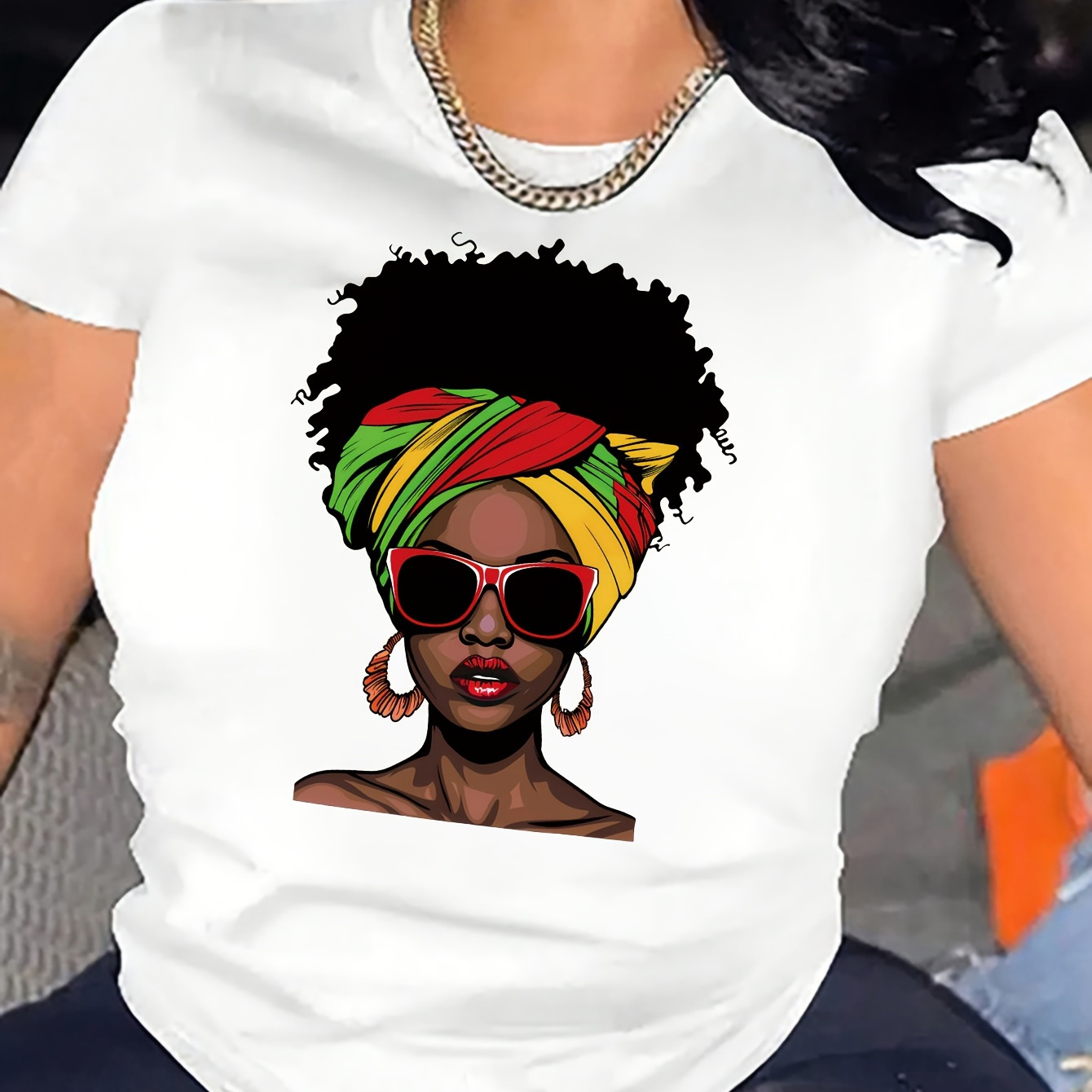 T-shirt à col rond imprimé femme, T-shirt décontracté à manches courtes pour et l'été, vêtements pour femmes
T-shirt à col rond imprimé femme, T-shirt décontracté à manches courtes pour et l'été, vêtements pour femmes