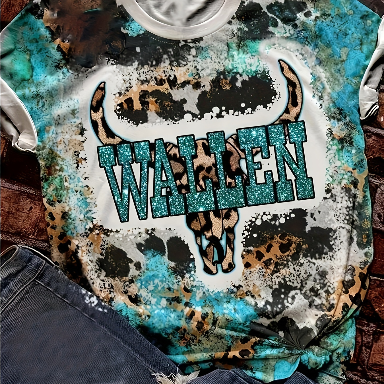 Vintage Tie Dye Leopard Print T-shirt, Retro Style Crew Neck Short Sleeve T-shirt, Casual Every Day Tops, Women's Clothing
Vintage Tie Dye Leopard Print T-shirt, Retro Style Crew Neck Short Sleeve T-shirt, Casual Every Day Tops, Women's Clothing