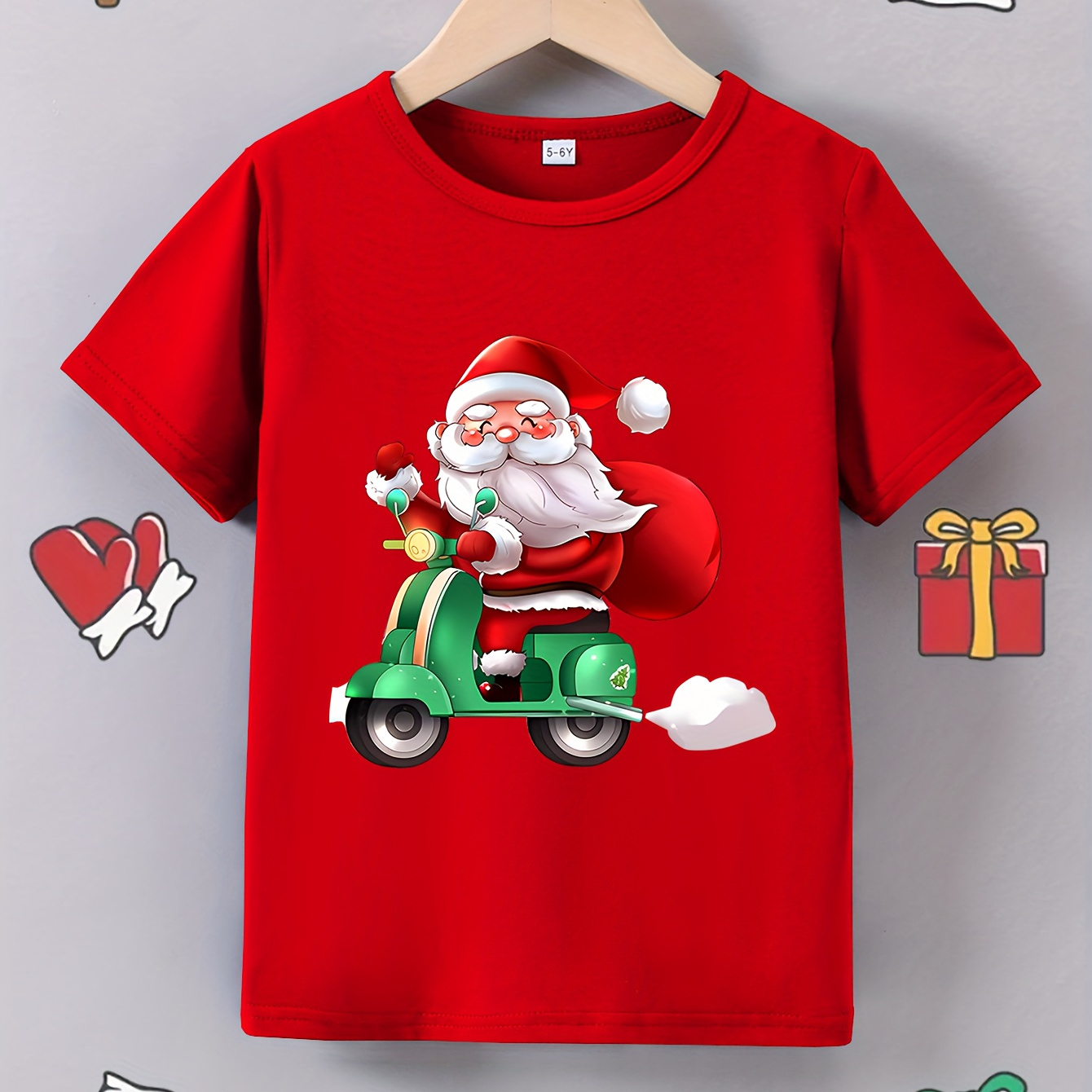 T-Shirt d'Été pour Garçons avec Imprimé Père Noël sur Skateboard - Décontracté, Confortable en Mélange de Polyester, Col Rond, Non Transparent - pour Noël
T-Shirt d'Été pour Garçons avec Imprimé Père Noël sur Skateboard - Décontracté, Confortable en Mélange de Polyester, Col Rond, Non Transparent - pour Noël
