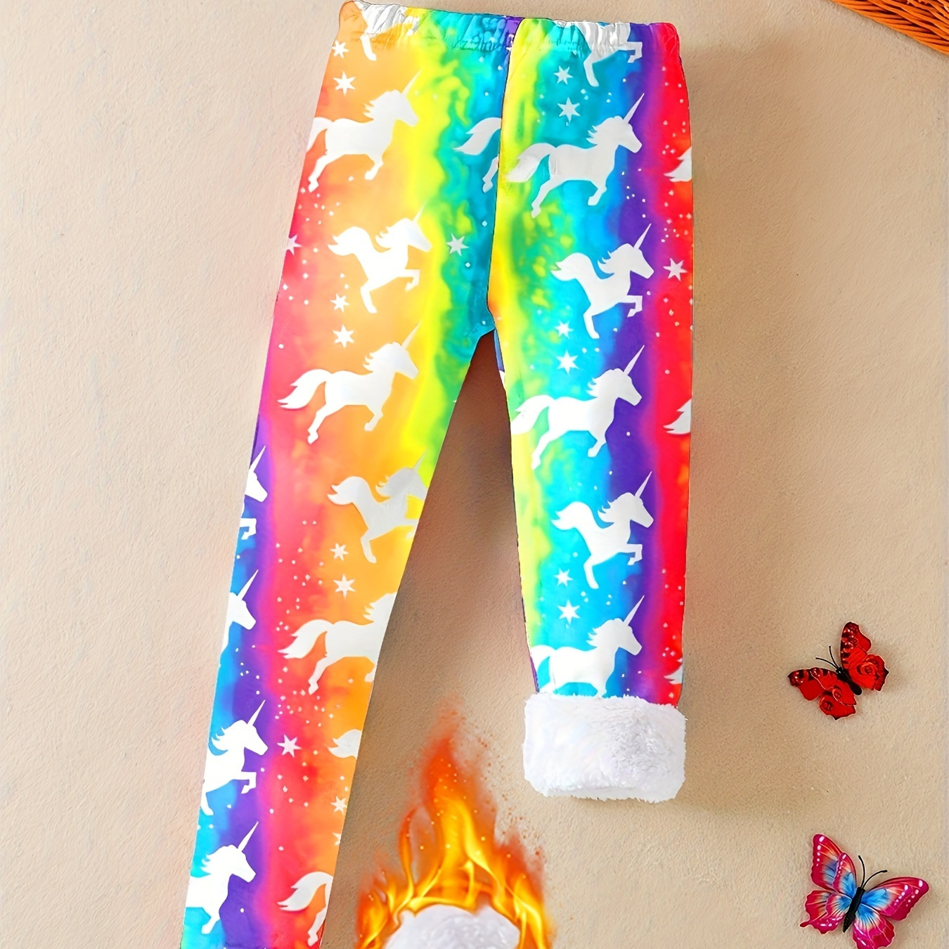Cozy Fleece-lined Girls' Leggings With Cute Unicorn Print - Warm, Stretchy Activewear For Winter Yoga & Outdoor Play
Cozy Fleece-lined Girls' Leggings With Cute Unicorn Print - Warm, Stretchy Activewear For Winter Yoga & Outdoor Play
