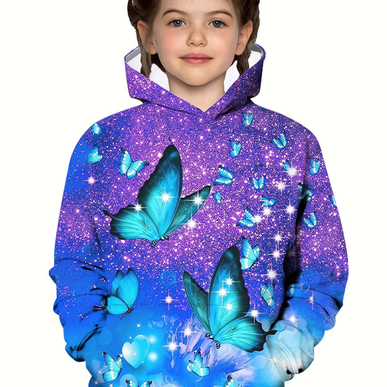 Fall/ Winter Kids Sequins Butterfly 3d Print Thick Fleece Warm Hoodie Tops For Outwear, Trendy Cool Sweatshirts For Boys/ Girls
Fall/ Winter Kids Sequins Butterfly 3d Print Thick Fleece Warm Hoodie Tops For Outwear, Trendy Cool Sweatshirts For Boys/ Girls