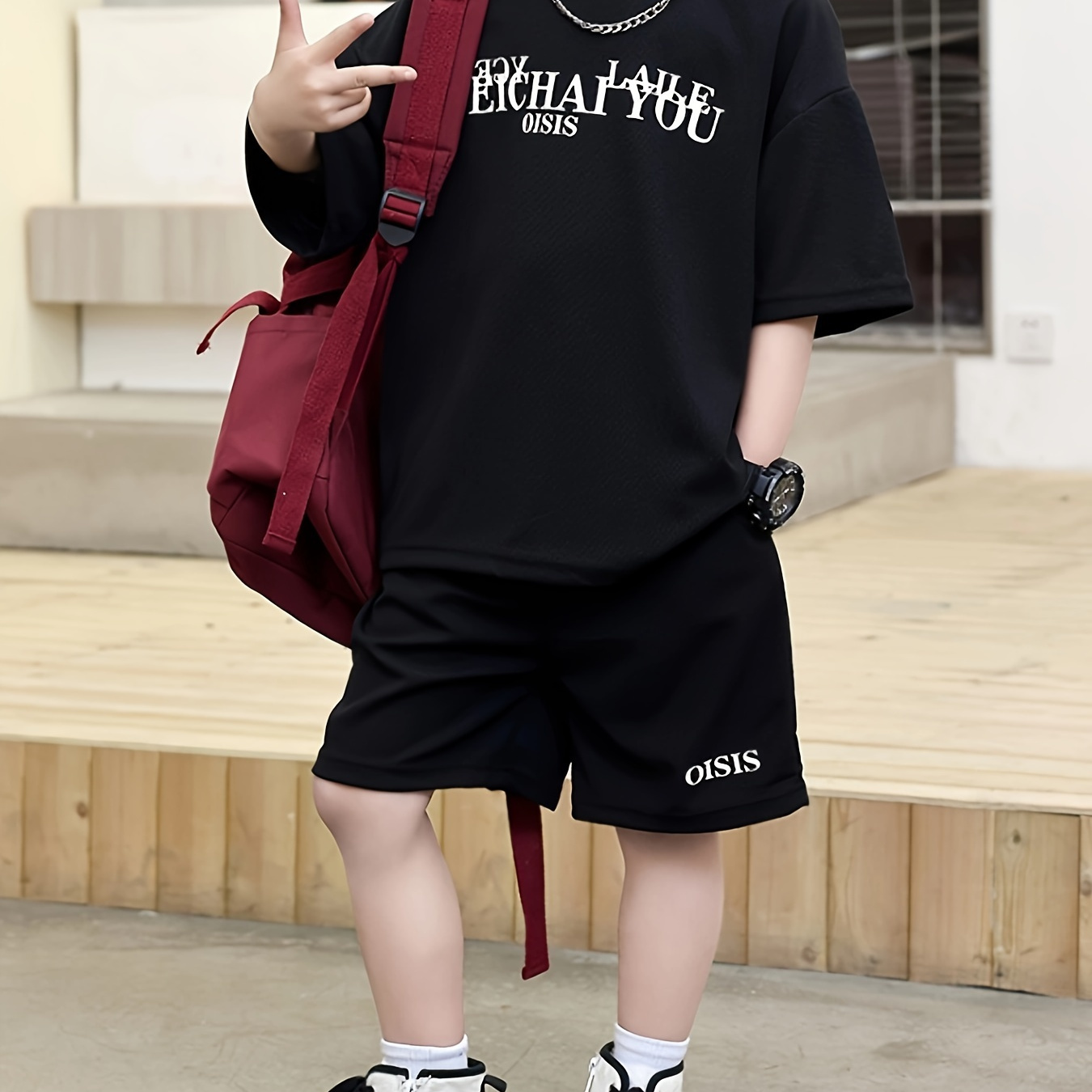 2pcs Boys Casual Cool Letter Print Versatile Short Sleeve T-shirt & Shorts Set, Cool, Lightweight And Comfy Summer Clothes
2pcs Boys Casual Cool Letter Print Versatile Short Sleeve T-shirt & Shorts Set, Cool, Lightweight And Comfy Summer Clothes