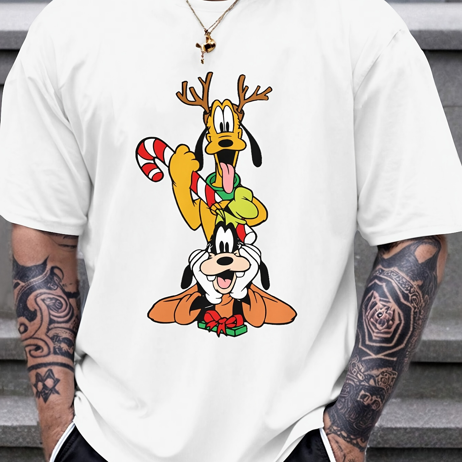Christmas Men'-sided Printing Comfortable Round Neck Short-sleeved Casual T-shirt Summer Gift
Christmas Men'-sided Printing Comfortable Round Neck Short-sleeved Casual T-shirt Summer Gift