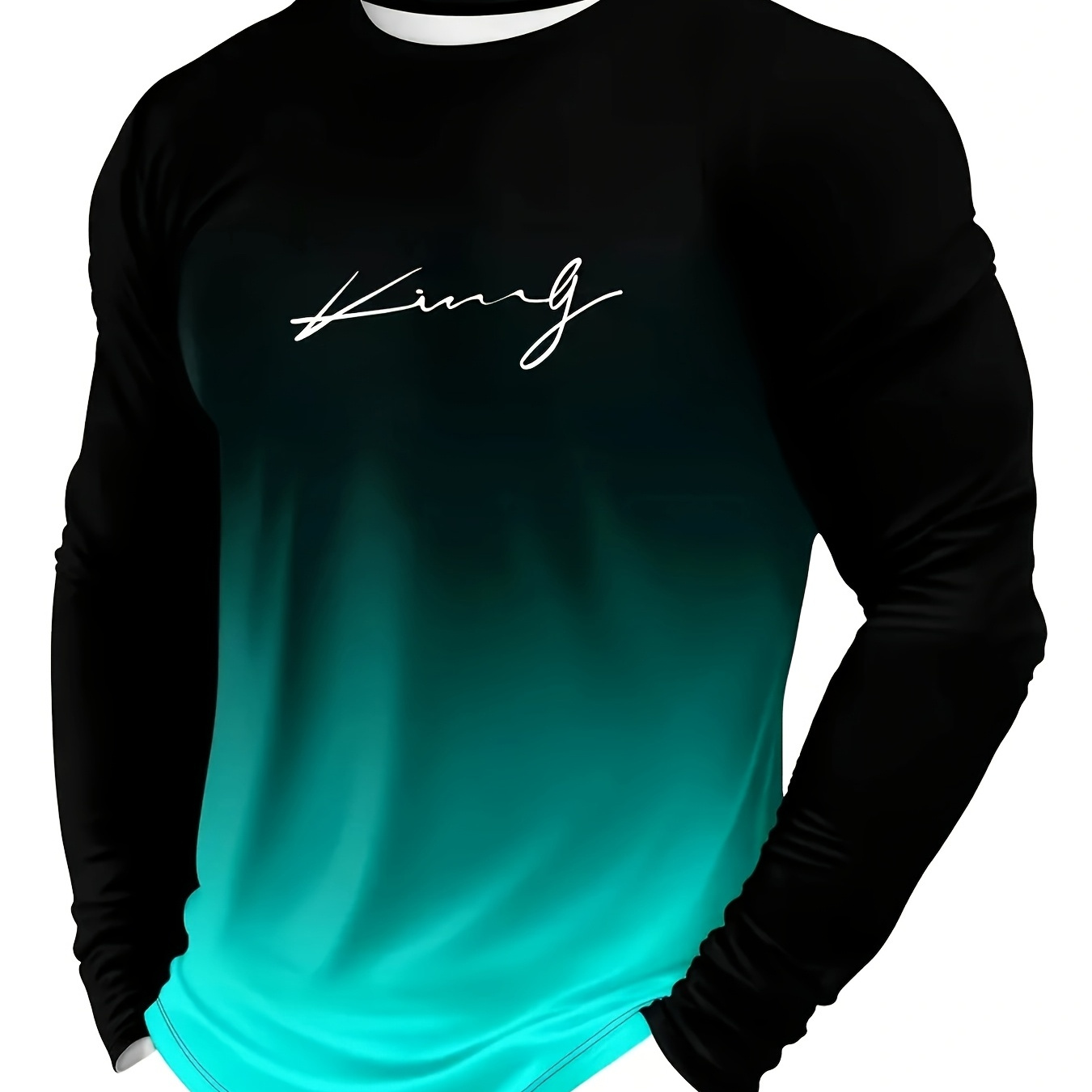 Men's Casual Long Sleeve T-shirt - Gradient Color, Polyester, Machine Washable, Round Neck, Letter
Men's Casual Long Sleeve T-shirt - Gradient Color, Polyester, Machine Washable, Round Neck, Letter