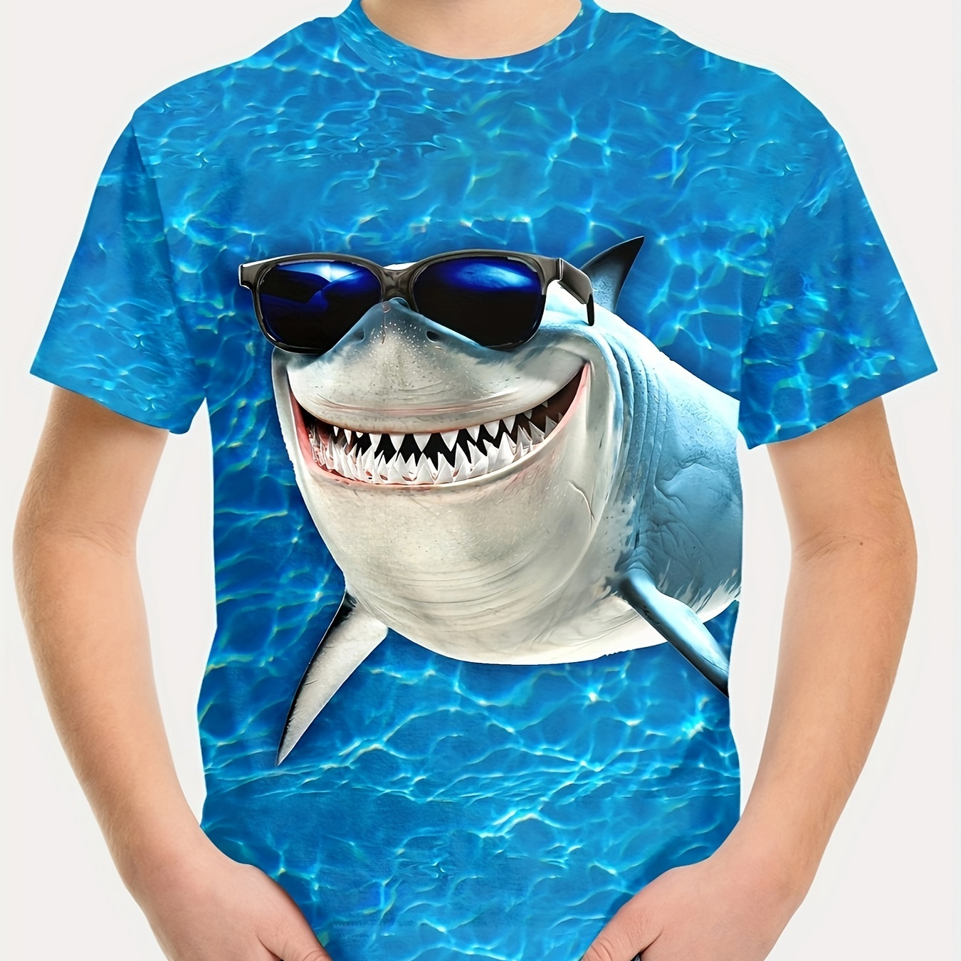 Boys' Summer T-shirt - Breathable, Stretchy Polyester With Geometric Print | Casual Round Neck Tee For
Boys' Summer T-shirt - Breathable, Stretchy Polyester With Geometric Print | Casual Round Neck Tee For