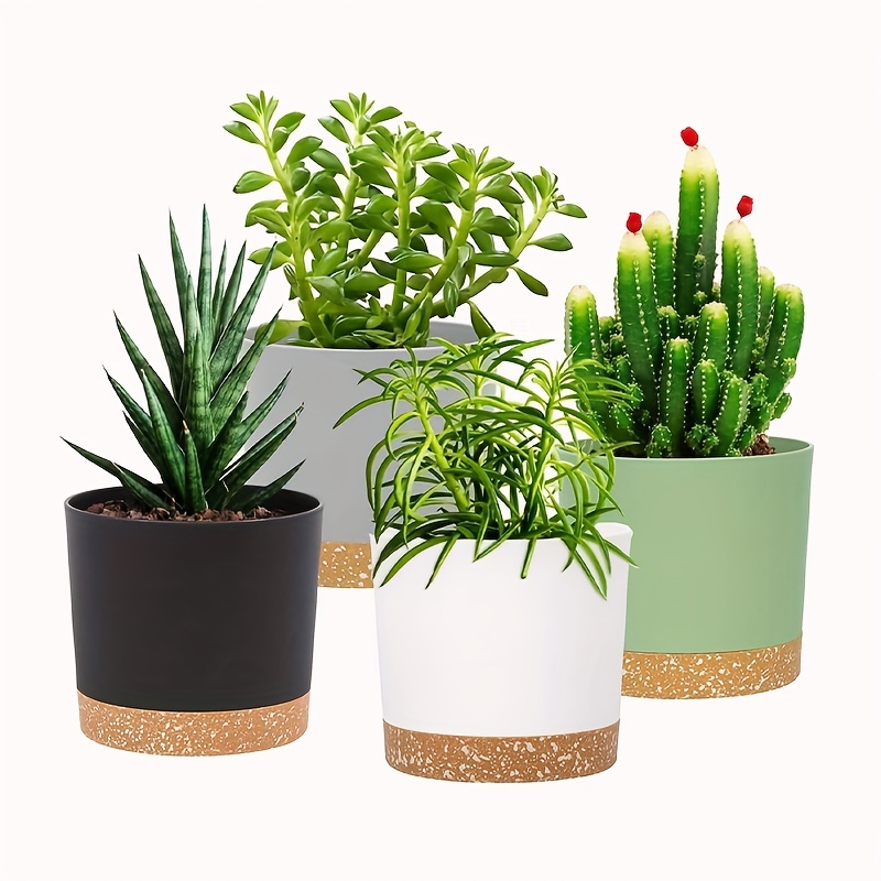 Plant Pots Set Of 4pcs 5 Inch,planters For Indoor Plants With Drainage Holes And Removable Base,saucer Modern Decorative For Outdoor Garden Planters
Plant Pots Set Of 4pcs 5 Inch,planters For Indoor Plants With Drainage Holes And Removable Base,saucer Modern Decorative For Outdoor Garden Planters