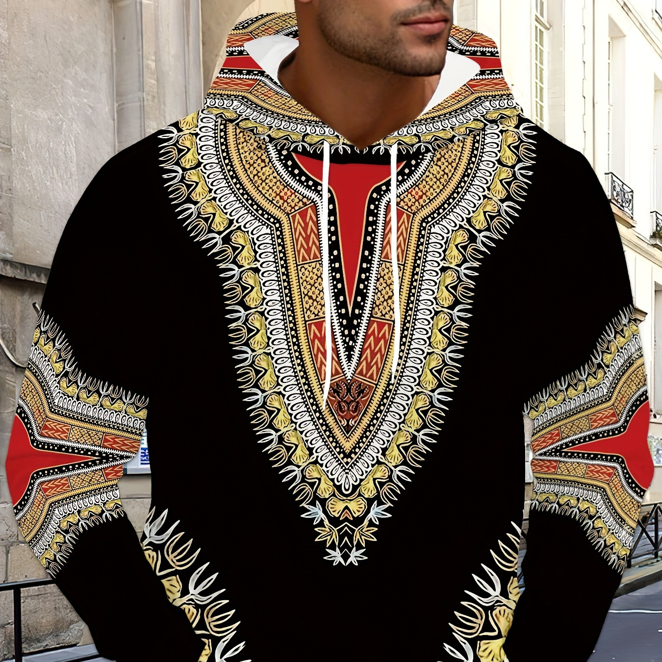 African Print Hoodie Sweatshirt For Men And Women - Casual Polyester Hoodie With Drawstring, Knit Fabric, Elasticity, And Pocket - Unisex Sports Hoodie
African Print Hoodie Sweatshirt For Men And Women - Casual Polyester Hoodie With Drawstring, Knit Fabric, Elasticity, And Pocket - Unisex Sports Hoodie