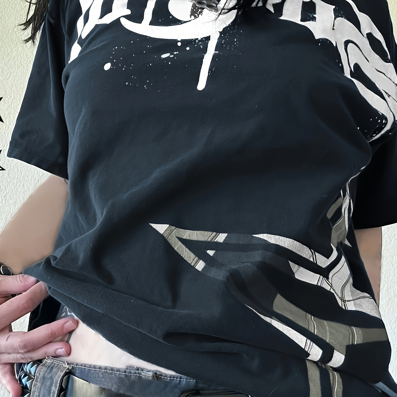 Letter Print Short Sleeve T-shirt, Y2k Crew Neck Top For Spring & Summer, Women's Clothing
Letter Print Short Sleeve T-shirt, Y2k Crew Neck Top For Spring & Summer, Women's Clothing