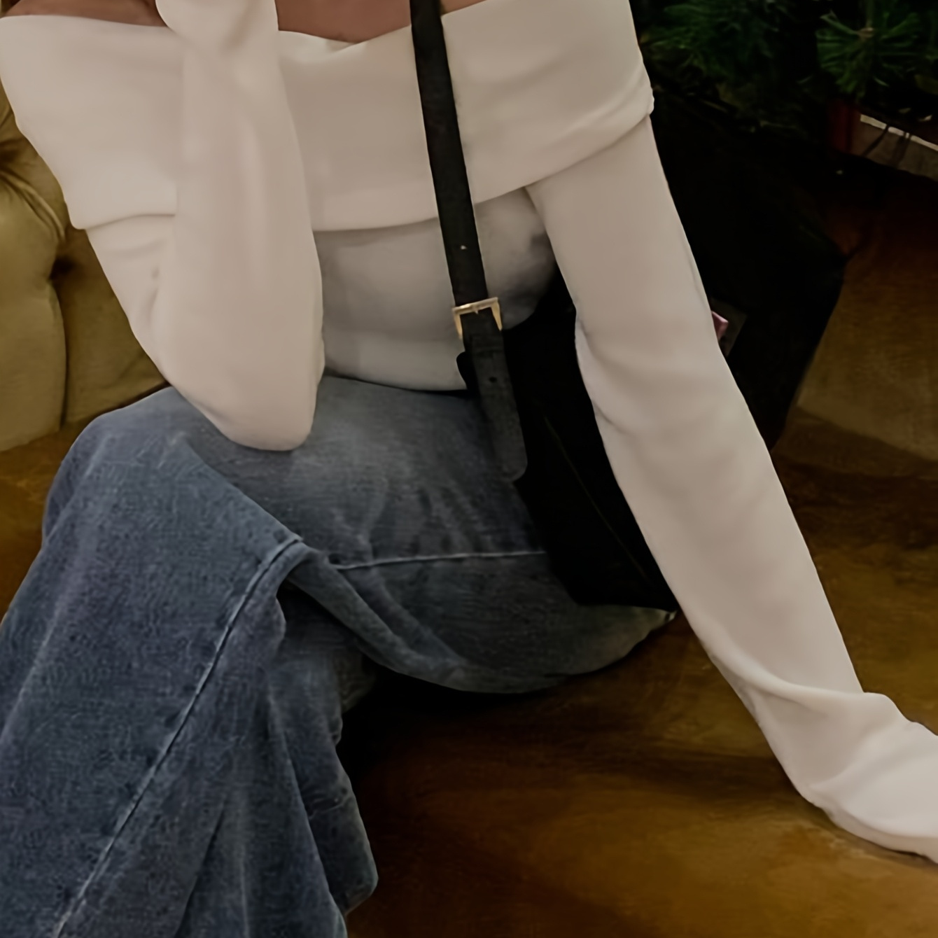 Elegant Women' Off-shoulder Long Sleeve Knit T-shirt - Stretchy Polyester , Machine Washable, Fall/
Elegant Women' Off-shoulder Long Sleeve Knit T-shirt - Stretchy Polyester , Machine Washable, Fall/