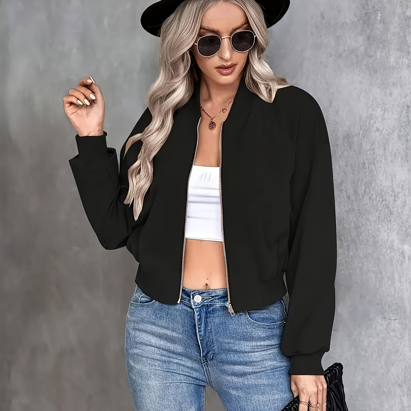 Chic Solid -up Jacket For Women - Casual Long Sleeve Outerwear With Stand Collar, Machine Washable - Fall/winter
Chic Solid -up Jacket For Women - Casual Long Sleeve Outerwear With Stand Collar, Machine Washable - Fall/winter