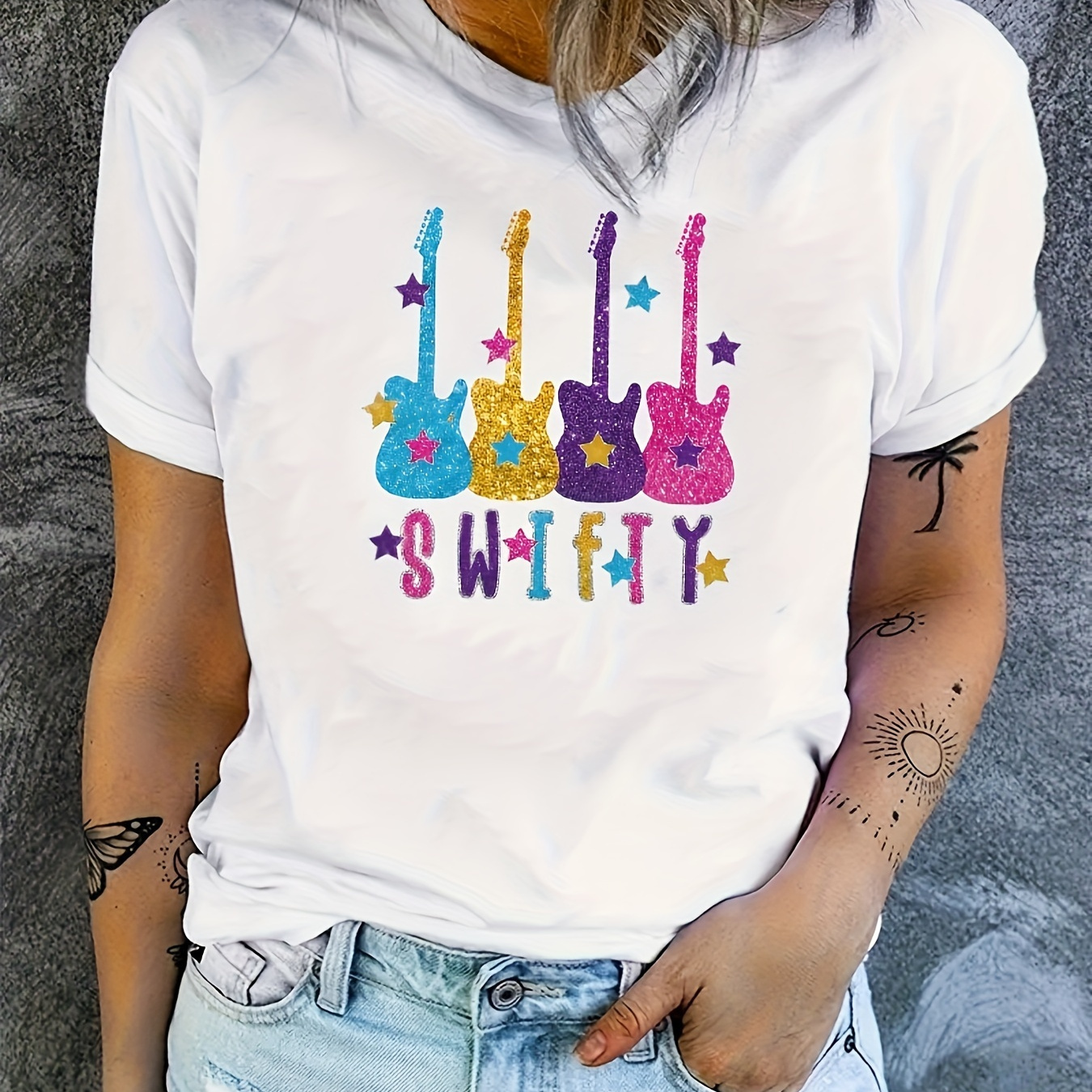Letter Print T-shirt, Short Sleeve Crew Neck Casual Top For Summer & Spring, Women's Clothing
Letter Print T-shirt, Short Sleeve Crew Neck Casual Top For Summer & Spring, Women's Clothing