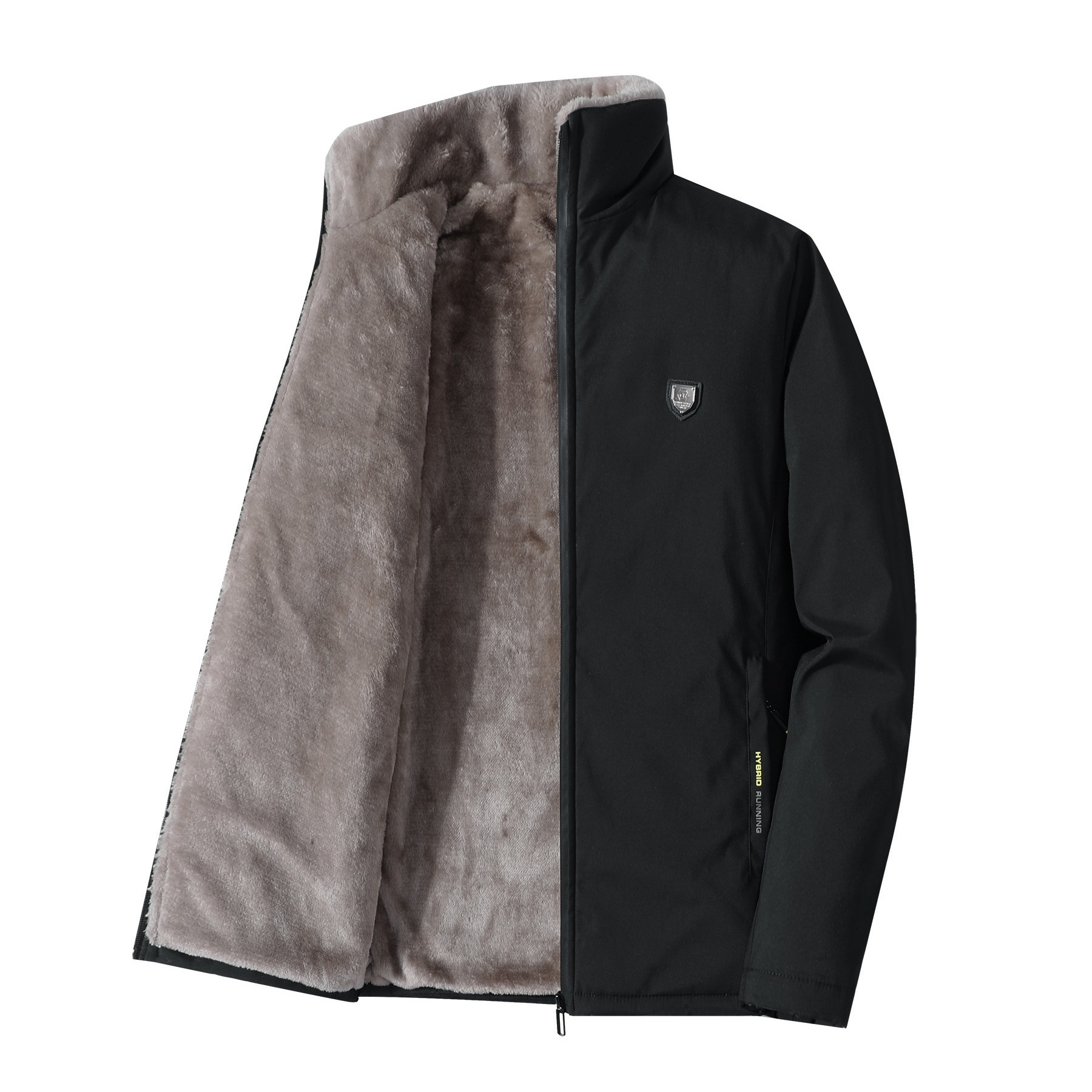 Men's Casual Warm Fleece Stand Collar Jacket, Chic Zipper Pockets Coat For Fall Winter
Men's Casual Warm Fleece Stand Collar Jacket, Chic Zipper Pockets Coat For Fall Winter