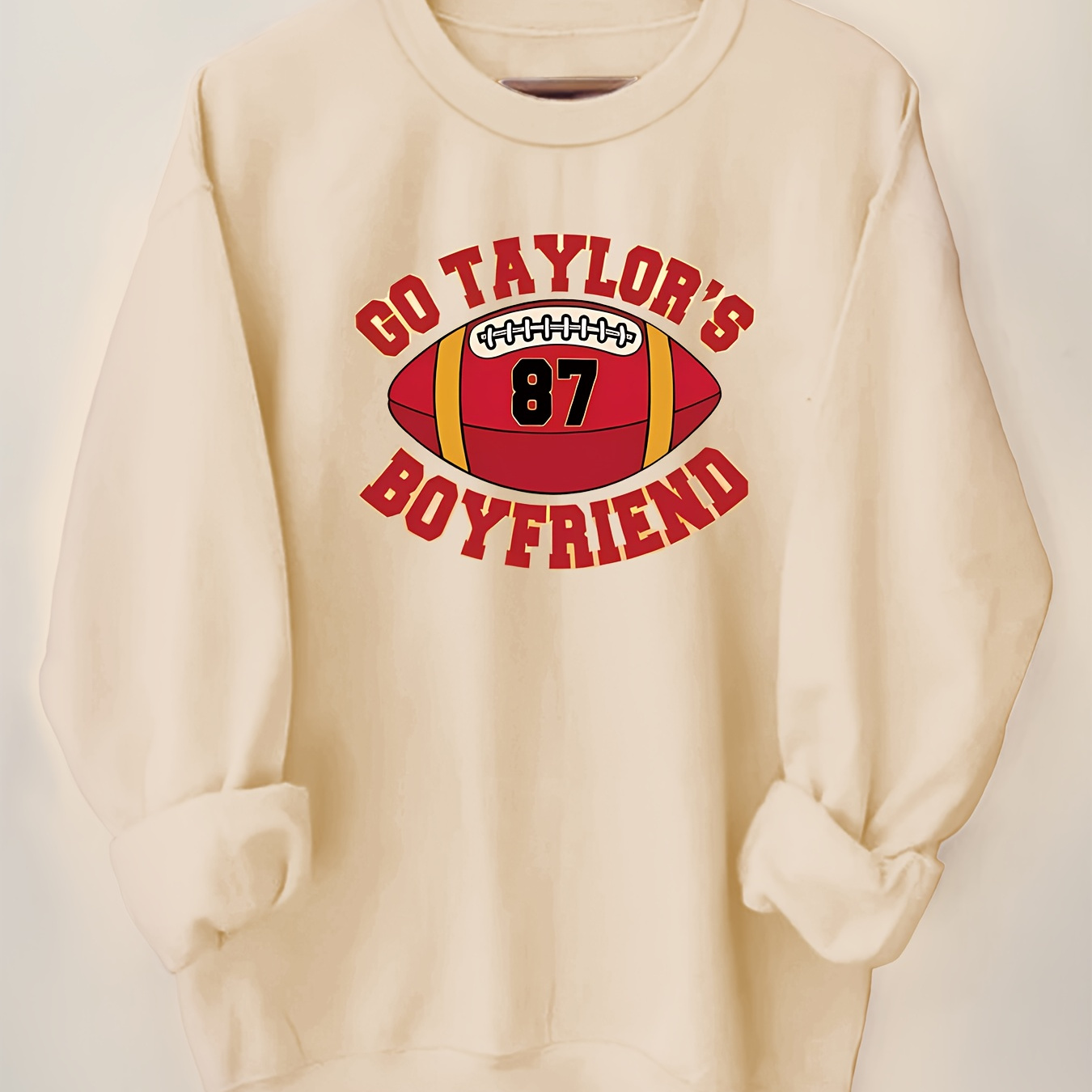Football & Letter Print Sweatshirt, Casual Crew Neck Long Sleeve Sweatshirt, Women's Clothing
Football & Letter Print Sweatshirt, Casual Crew Neck Long Sleeve Sweatshirt, Women's Clothing