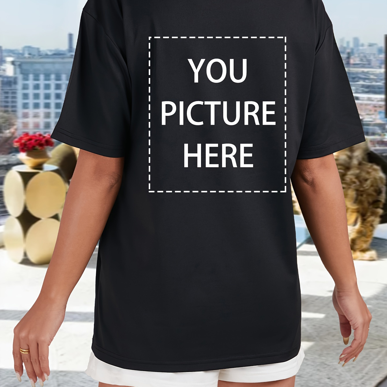 Customized Picture Print T-shirt, Casual Short Sleeve Crew Neck T-shirt For Spring & Summer, Women's Clothing
Customized Picture Print T-shirt, Casual Short Sleeve Crew Neck T-shirt For Spring & Summer, Women's Clothing