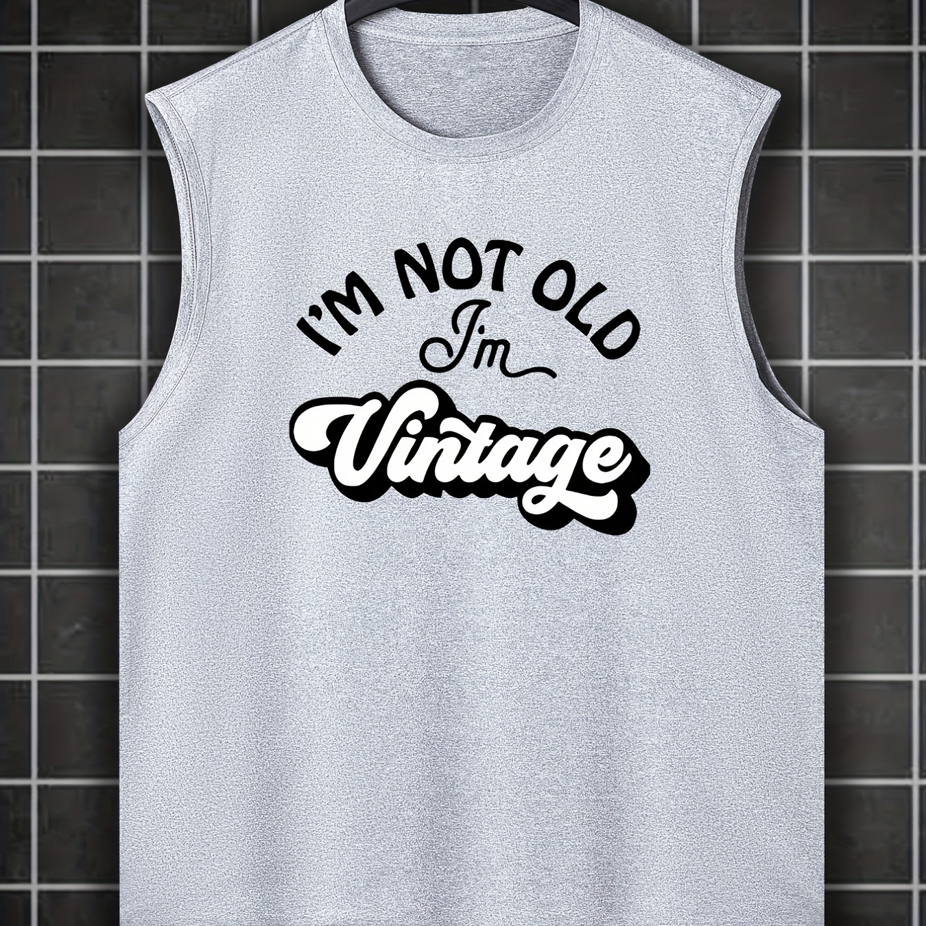 Men's Casual Trendy "i'm Vintage" Letter Print Sleeveless Tank Tops, Summer Oversized Loose Vest For Fitness, Workout, Training Plus Size
Men's Casual Trendy "i'm Vintage" Letter Print Sleeveless Tank Tops, Summer Oversized Loose Vest For Fitness, Workout, Training Plus Size