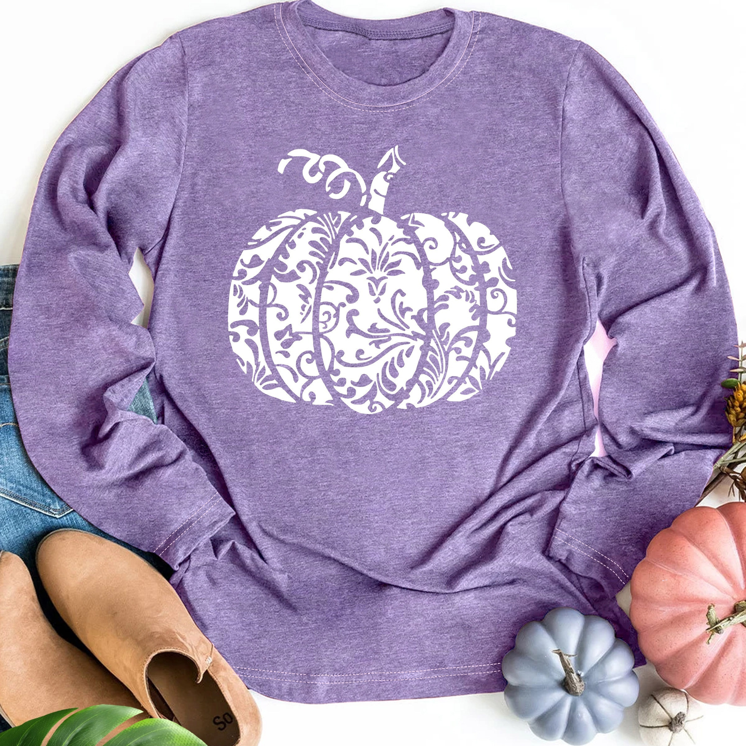 Pumpkin Graphic Print, Long Sleeve Crew Neck Design Casual Sports Top, Women's Clothing For
Pumpkin Graphic Print, Long Sleeve Crew Neck Design Casual Sports Top, Women's Clothing For