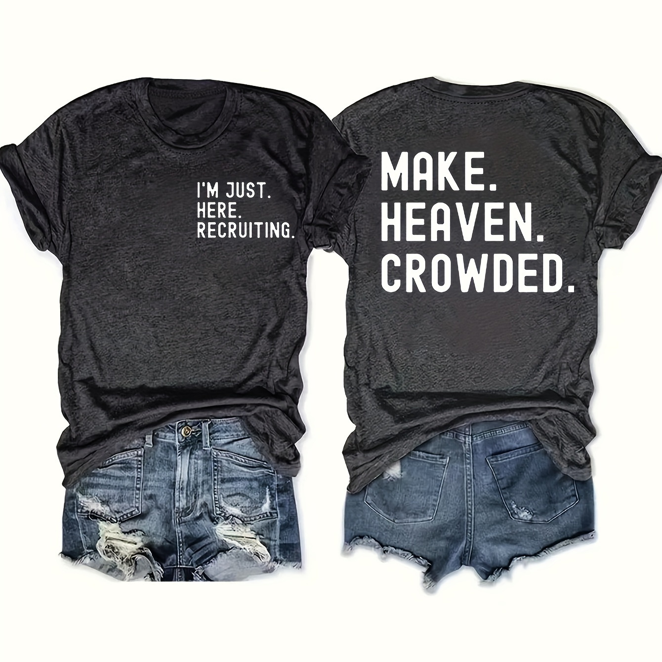 Letter Print Crew Neck T-shirt, Casual Short Sleeve T-shirt For Spring & Summer, Women's Clothing
Letter Print Crew Neck T-shirt, Casual Short Sleeve T-shirt For Spring & Summer, Women's Clothing