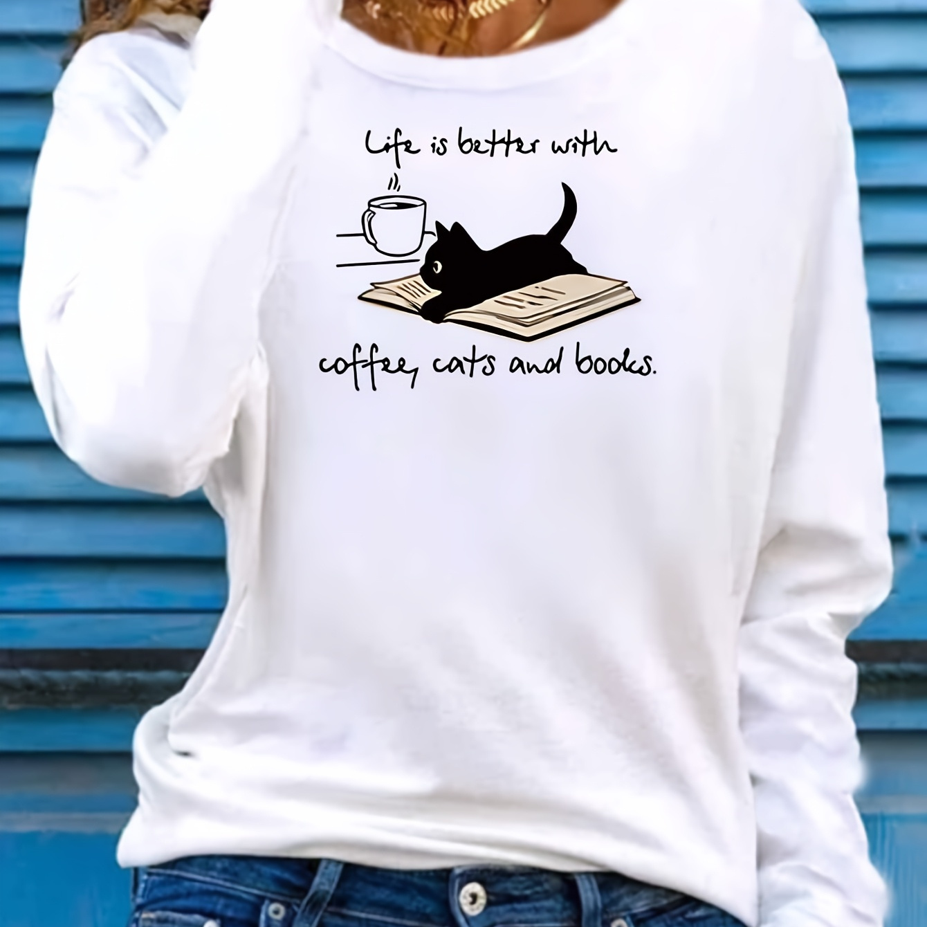 Sweatshirt Confortable pour Femmes - Col Rond, Mélange de Polyester Décontracté pour Automne & Hiver, Lavable en Machine, Imprimé, Vêtements
Sweatshirt Confortable pour Femmes - Col Rond, Mélange de Polyester Décontracté pour Automne & Hiver, Lavable en Machine, Imprimé, Vêtements