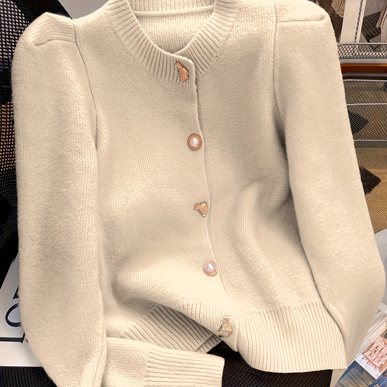 Solid Color Single Breasted Cardigan, Elegant Long Sleeve Cardigan For Spring & Fall, Women's Clothing
Solid Color Single Breasted Cardigan, Elegant Long Sleeve Cardigan For Spring & Fall, Women's Clothing