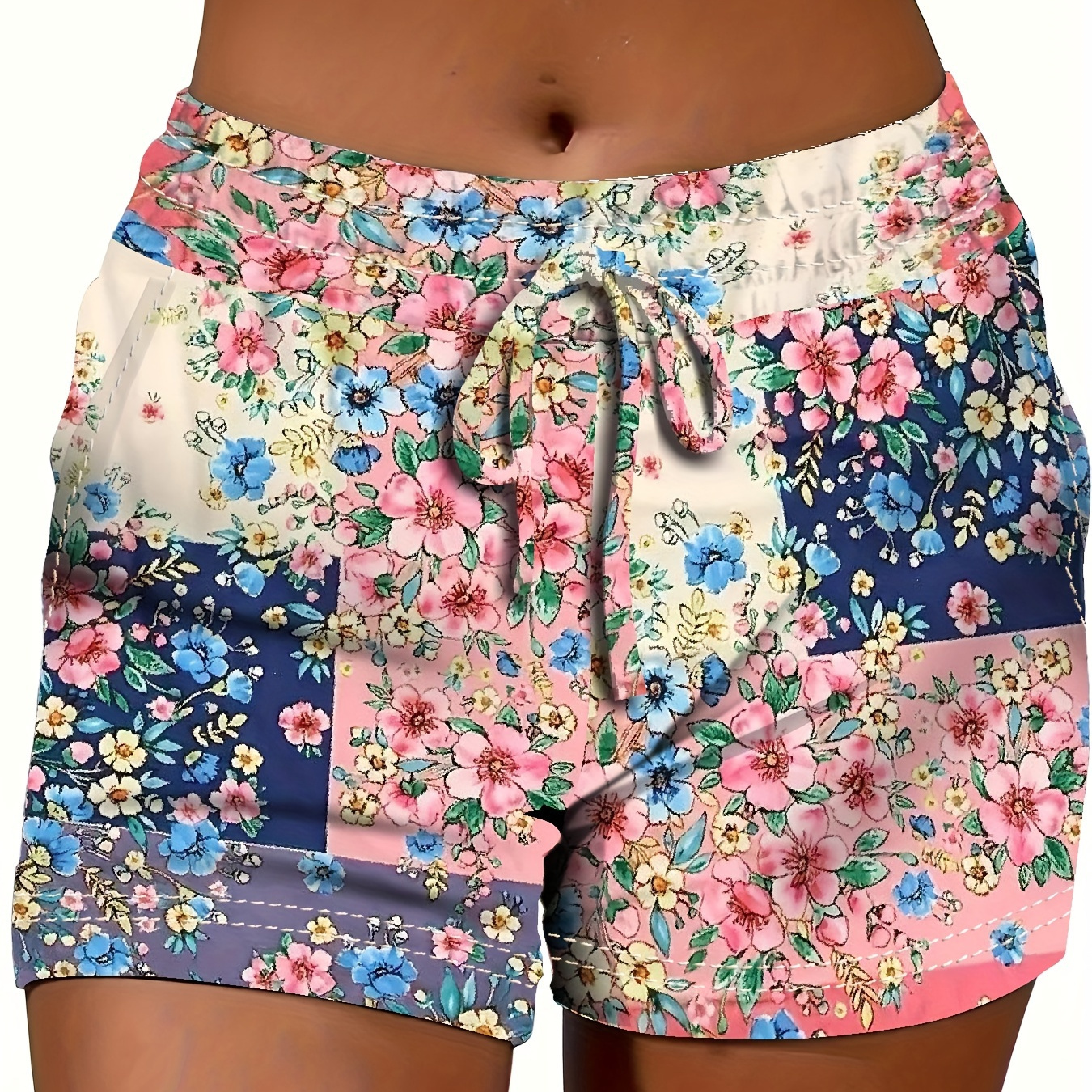 Floral Print Elastic Waist Shorts, Casual Drawstring Slant Pocket Shorts For Spring & Summer, Women's Clothing
Floral Print Elastic Waist Shorts, Casual Drawstring Slant Pocket Shorts For Spring & Summer, Women's Clothing