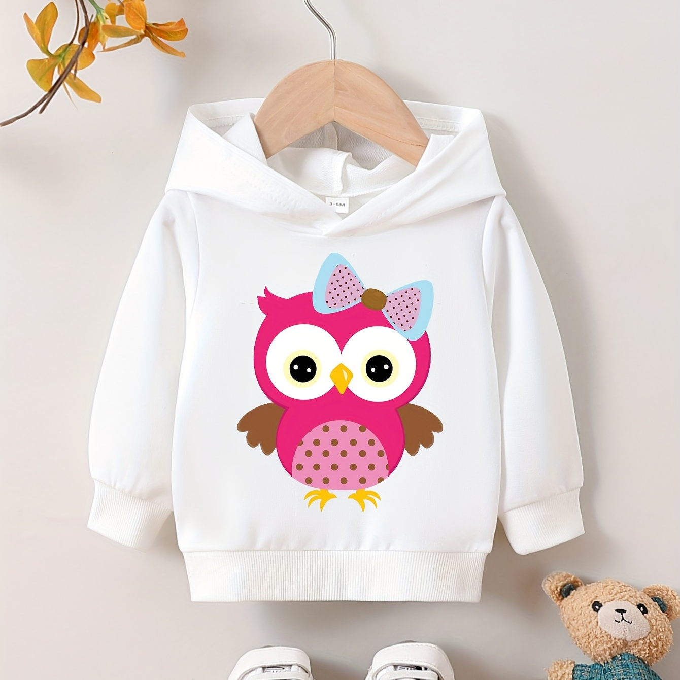 Baby Girl Cartoon Owl Animal Print Long Sleeve New Casual Hooded Sweatshirt For Spring And Autumn
Baby Girl Cartoon Owl Animal Print Long Sleeve New Casual Hooded Sweatshirt For Spring And Autumn