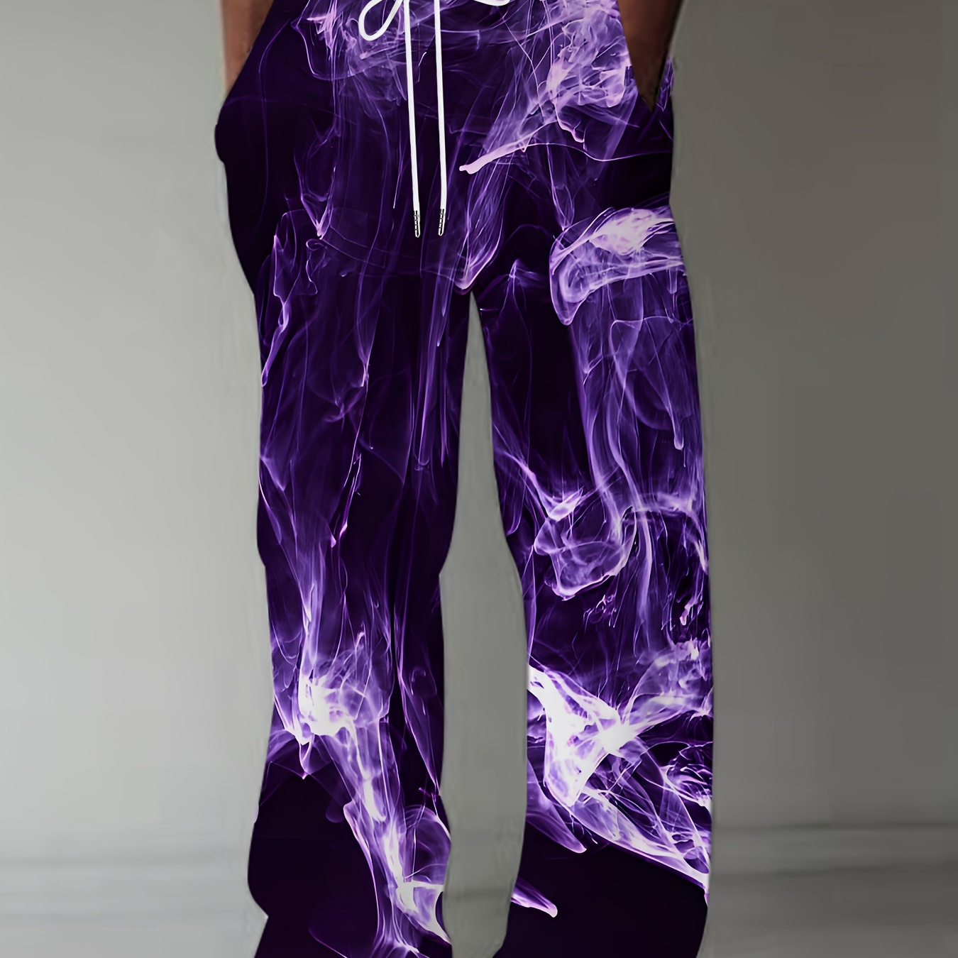 Men's Casual Polyester Drawstring Pants, Loose Fit Straight Leg Trousers, With All Print, Slight Stretch Woven Fabric, For Autumn/winter
Men's Casual Polyester Drawstring Pants, Loose Fit Straight Leg Trousers, With All Print, Slight Stretch Woven Fabric, For Autumn/winter