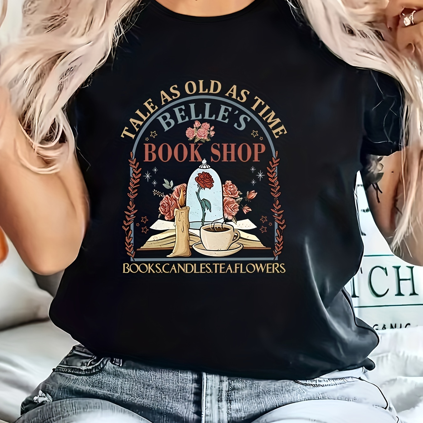 Women's Casual Graphic Print T-shirt, Soft Comfortable Round Neck Short Sleeve Tee, Sporty Style Loose Fit Fashion Top
Women's Casual Graphic Print T-shirt, Soft Comfortable Round Neck Short Sleeve Tee, Sporty Style Loose Fit Fashion Top