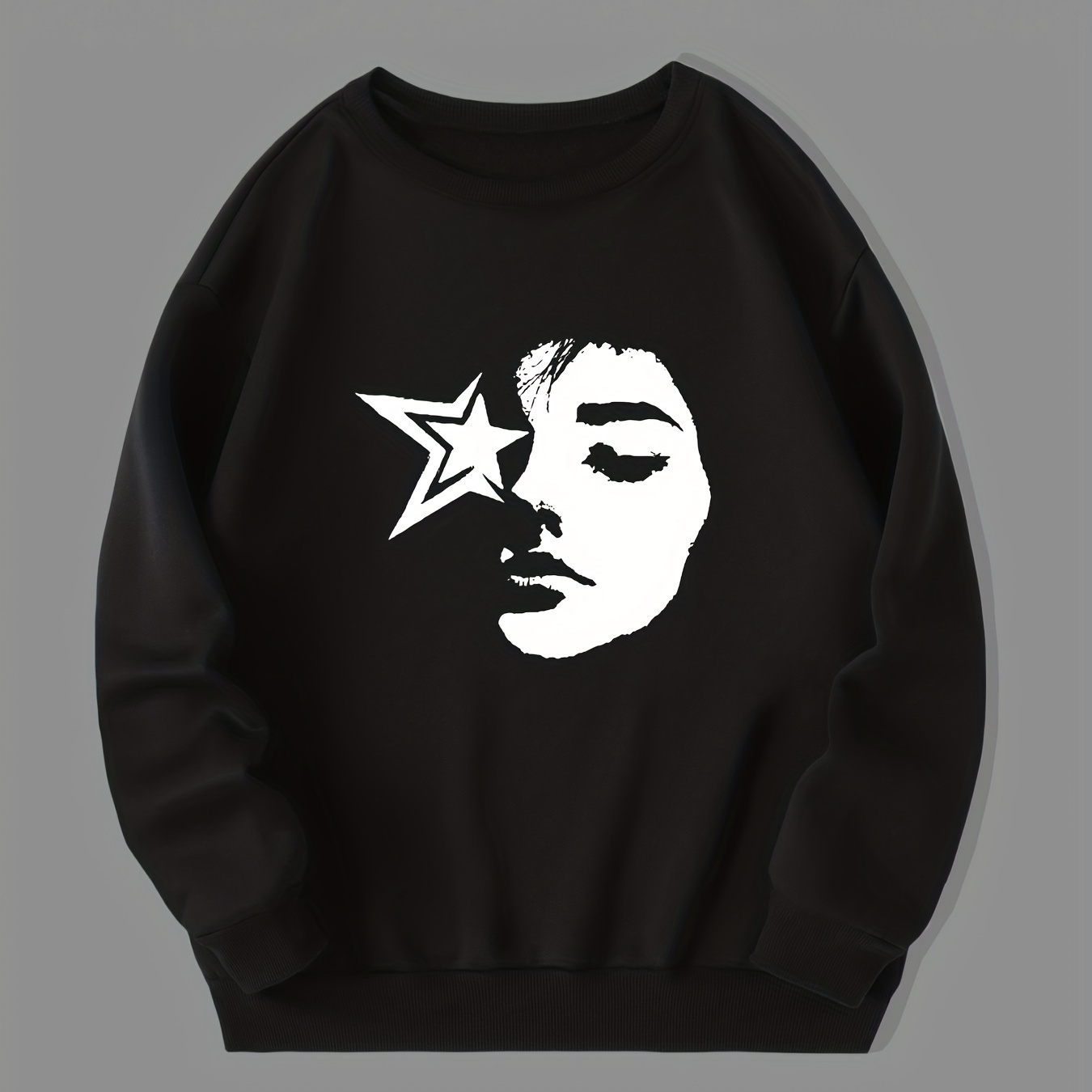 Face Print Trendy Sweatshirt, Men's Casual Graphic Design Crew Neck Pullover Sweatshirt For Men Fall Winter
Face Print Trendy Sweatshirt, Men's Casual Graphic Design Crew Neck Pullover Sweatshirt For Men Fall Winter