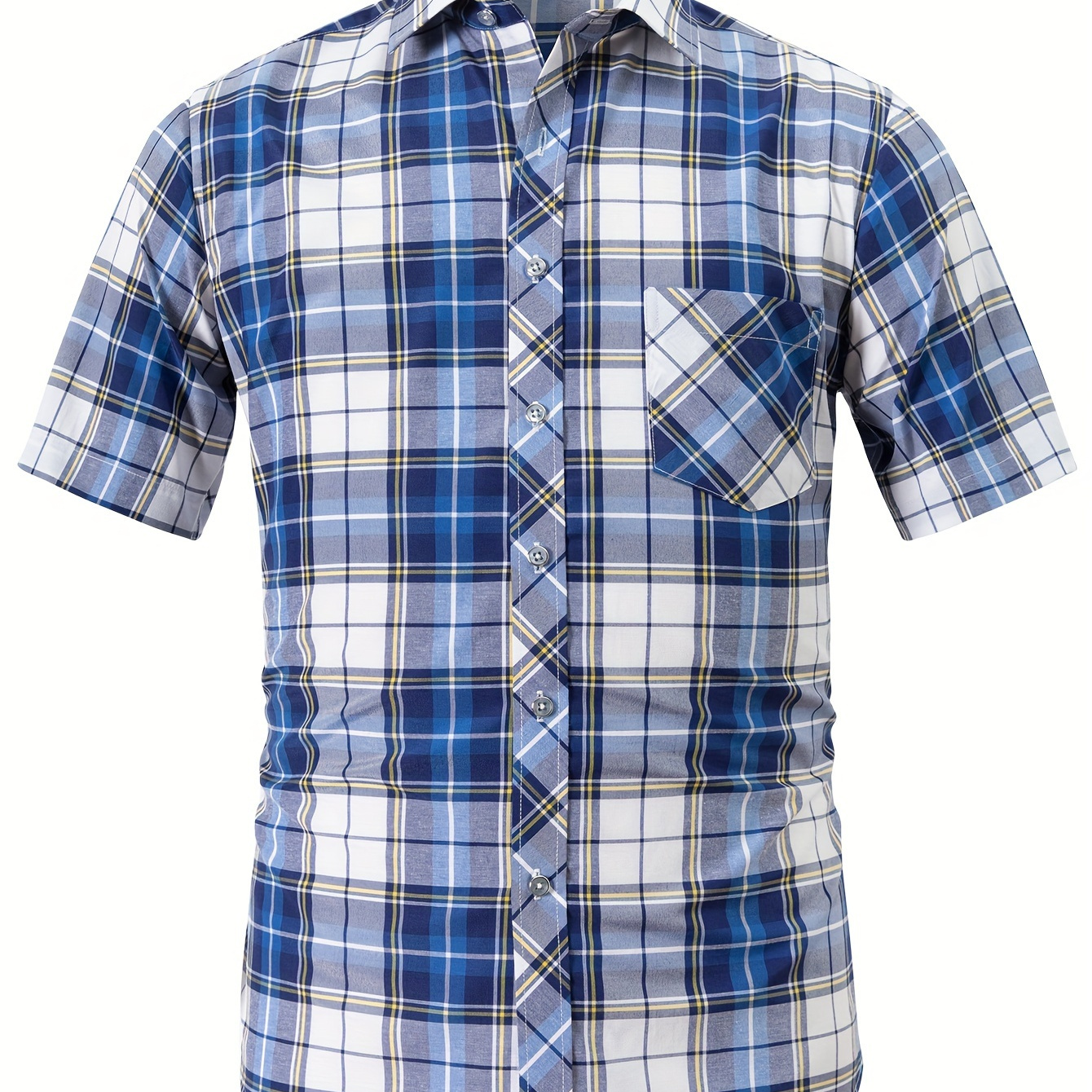 Plaid Print Men's Summer Fashionable And Simple Short Sleeve Button Casual Lapel Simple Shirt, Trendy And Versatile, Suitable For Dates, Beach Holiday
Plaid Print Men's Summer Fashionable And Simple Short Sleeve Button Casual Lapel Simple Shirt, Trendy And Versatile, Suitable For Dates, Beach Holiday