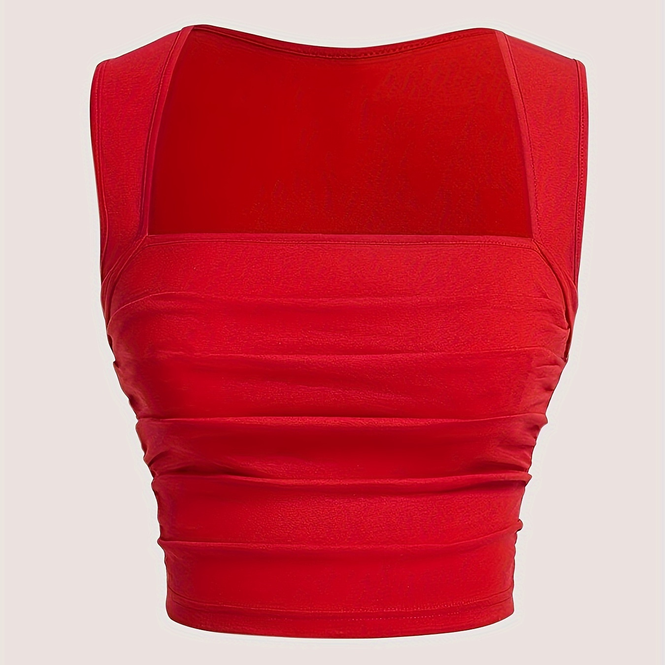 Solid Color Square Neck Tank Top, Casual Sleeveless Slim Fit Crop Top For Spring & Summer, Women's Clothing
Solid Color Square Neck Tank Top, Casual Sleeveless Slim Fit Crop Top For Spring & Summer, Women's Clothing