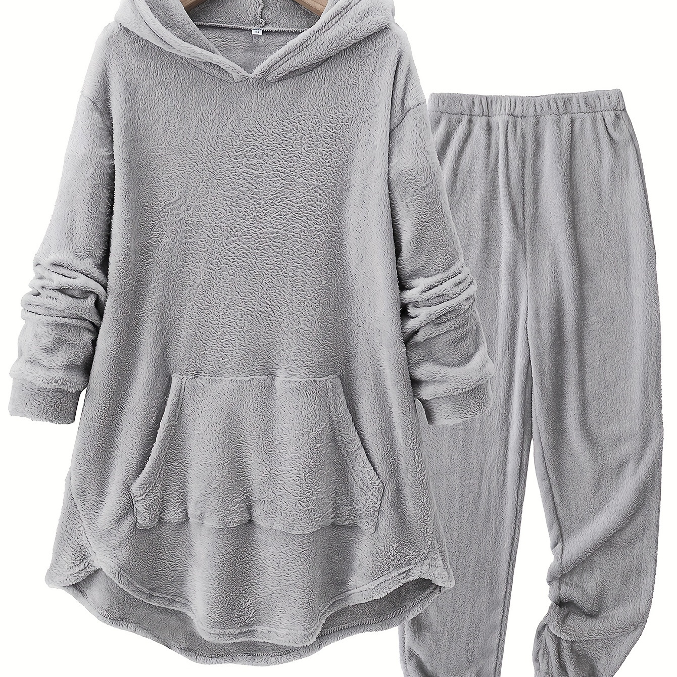 Cozy Fleece-lined Hoodie & Joggers Set For Women - Solid Color, Casual Fall/winter Outfit, Machine Washable
Cozy Fleece-lined Hoodie & Joggers Set For Women - Solid Color, Casual Fall/winter Outfit, Machine Washable