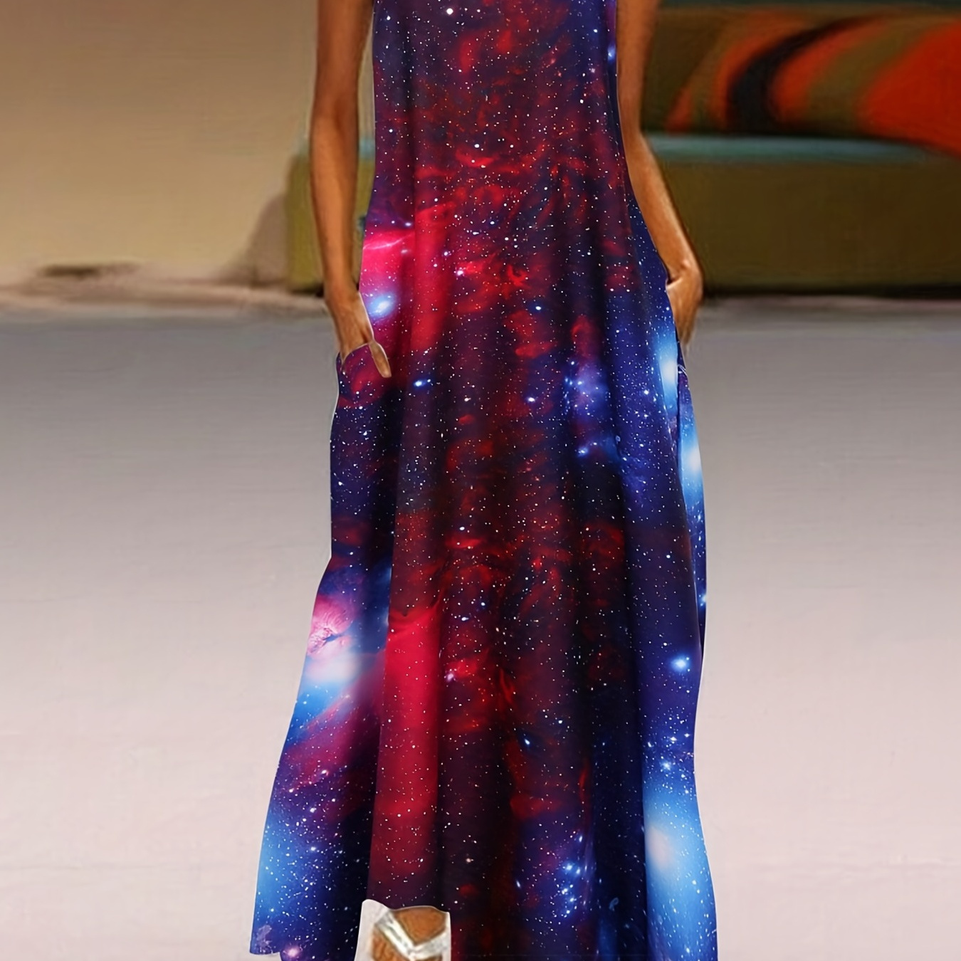 Galaxy Print V-neck Tank Dress, Casual Sleeveless Dress For Spring & Summer, Women's Clothing
Galaxy Print V-neck Tank Dress, Casual Sleeveless Dress For Spring & Summer, Women's Clothing