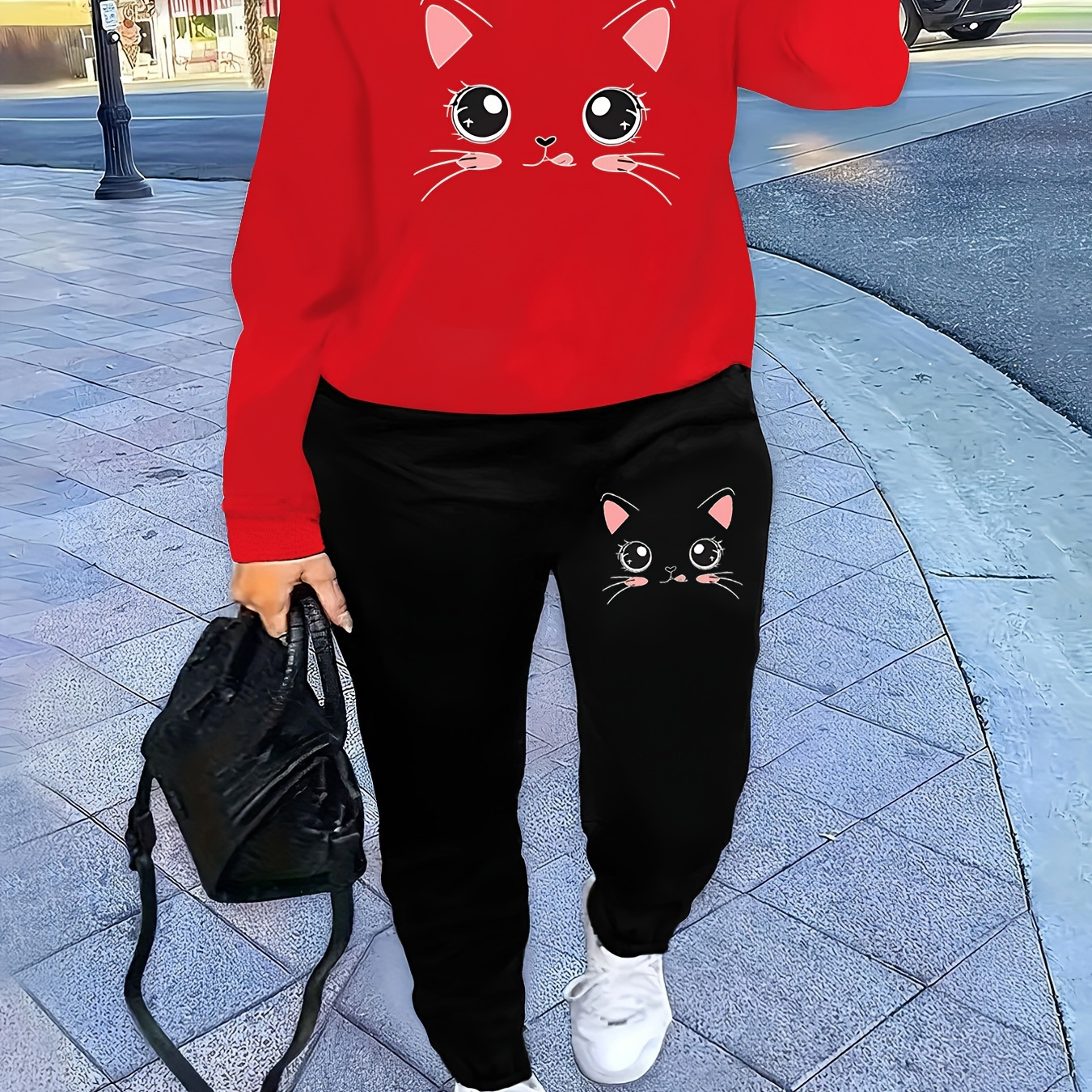Ensemble Sweatshirt et Pantalon en Imprimé Chat pour Femme - Polyester Confortable, Col Rond, Lavable en Machine - Parfait pour /Hiver
Ensemble Sweatshirt et Pantalon en Imprimé Chat pour Femme - Polyester Confortable, Col Rond, Lavable en Machine - Parfait pour /Hiver