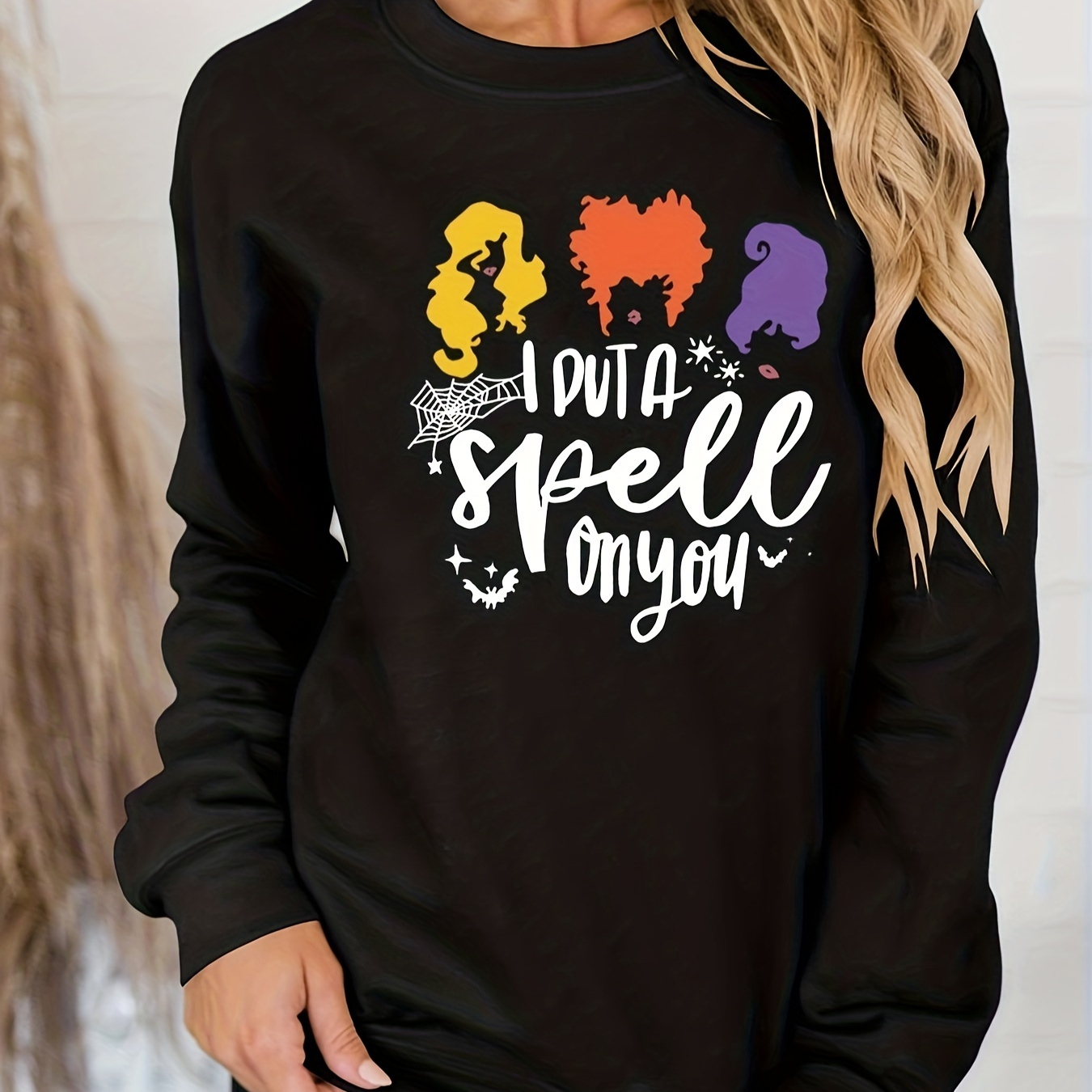 Halloween Letter Print Sweatshirt, Casual Crew Neck Long Sleeve Sweatshirt, Women's Clothing
Halloween Letter Print Sweatshirt, Casual Crew Neck Long Sleeve Sweatshirt, Women's Clothing