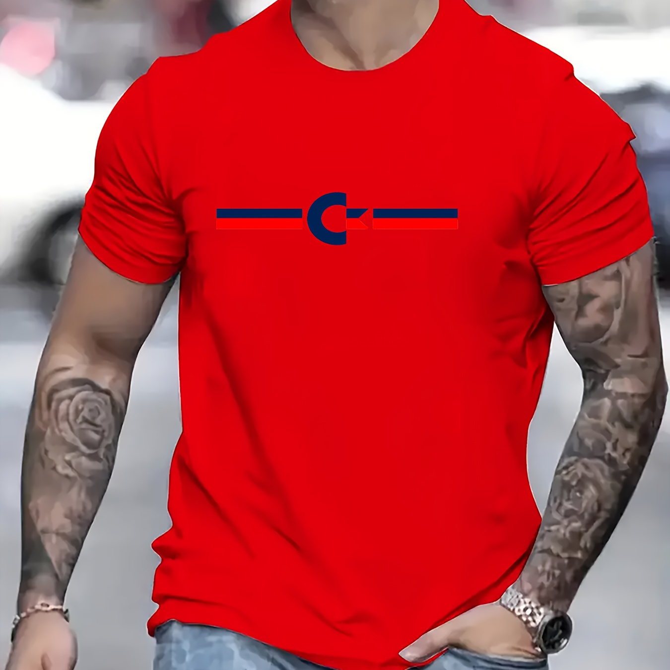 T-shirt à motif graphique, hauts pour hommes, tee-shirt à manches courtes décontracté pour l'été
T-shirt à motif graphique, hauts pour hommes, tee-shirt à manches courtes décontracté pour l'été