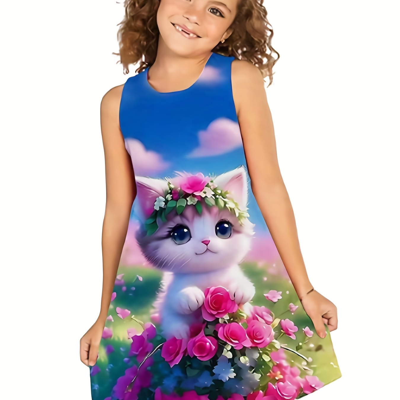 Adorable 3d Printed Cat Princess Dress For Girls - Sleeveless, Casual, And Perfect For Summer
Adorable 3d Printed Cat Princess Dress For Girls - Sleeveless, Casual, And Perfect For Summer
