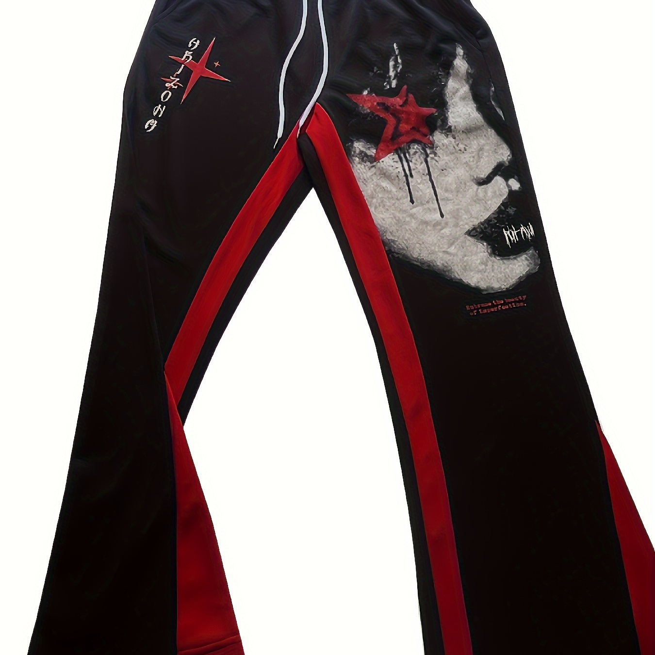Men's Casual Flared Pants With Print, Fashion Streetwear, , Knit Fabric, Adult, Regular Fit, With Pockets - Polyester
Men's Casual Flared Pants With Print, Fashion Streetwear, , Knit Fabric, Adult, Regular Fit, With Pockets - Polyester