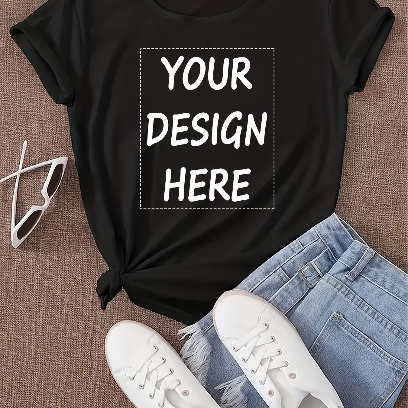 Plus Size Customized Picture Design T-shirt, Casual Short Sleeve Crew Neck Top For Spring & Summer, Women's Plus Size Clothing
Plus Size Customized Picture Design T-shirt, Casual Short Sleeve Crew Neck Top For Spring & Summer, Women's Plus Size Clothing
