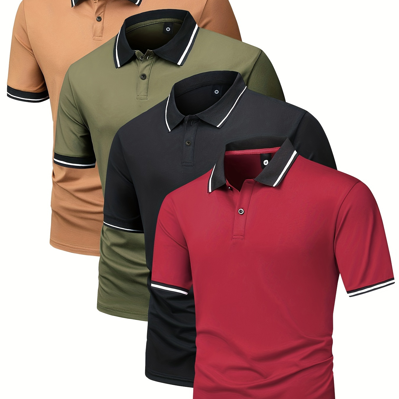 4pcs Casual Men's Solid Color Short Sleeve Golf Shirt, Comfy Male Shirt For Golf Sports, Gift For Men
4pcs Casual Men's Solid Color Short Sleeve Golf Shirt, Comfy Male Shirt For Golf Sports, Gift For Men