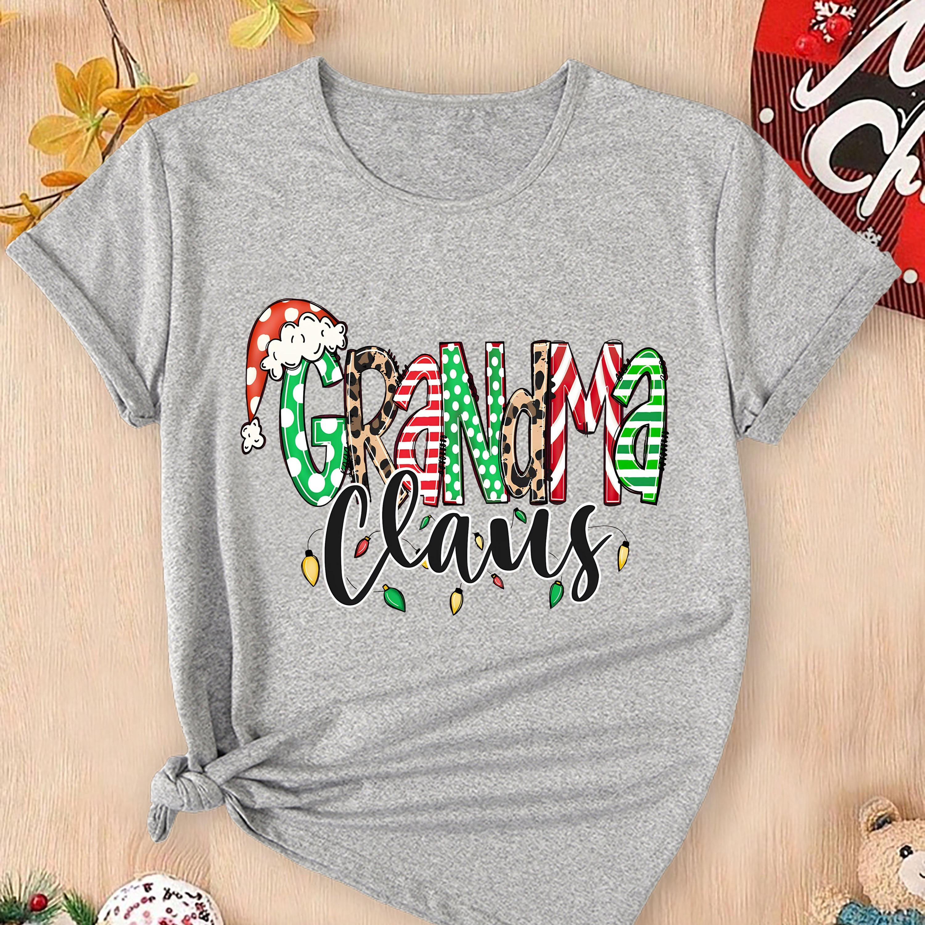 Christmas Graphic Tee - Casual Crew Neck Short Sleeve Top, Casual Attire, Breathable Polyester , Machine Washable
Christmas Graphic Tee - Casual Crew Neck Short Sleeve Top, Casual Attire, Breathable Polyester , Machine Washable