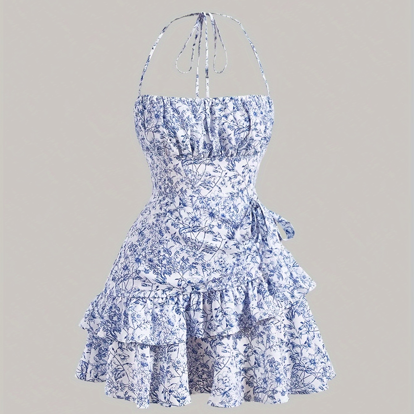 Robe Dos Nu À Ourlet À Volants Et Imprimé Floral, Robe Élégante Manches Pour Et L'été, Vêtements Pour Femmes
Robe Dos Nu À Ourlet À Volants Et Imprimé Floral, Robe Élégante Manches Pour Et L'été, Vêtements Pour Femmes