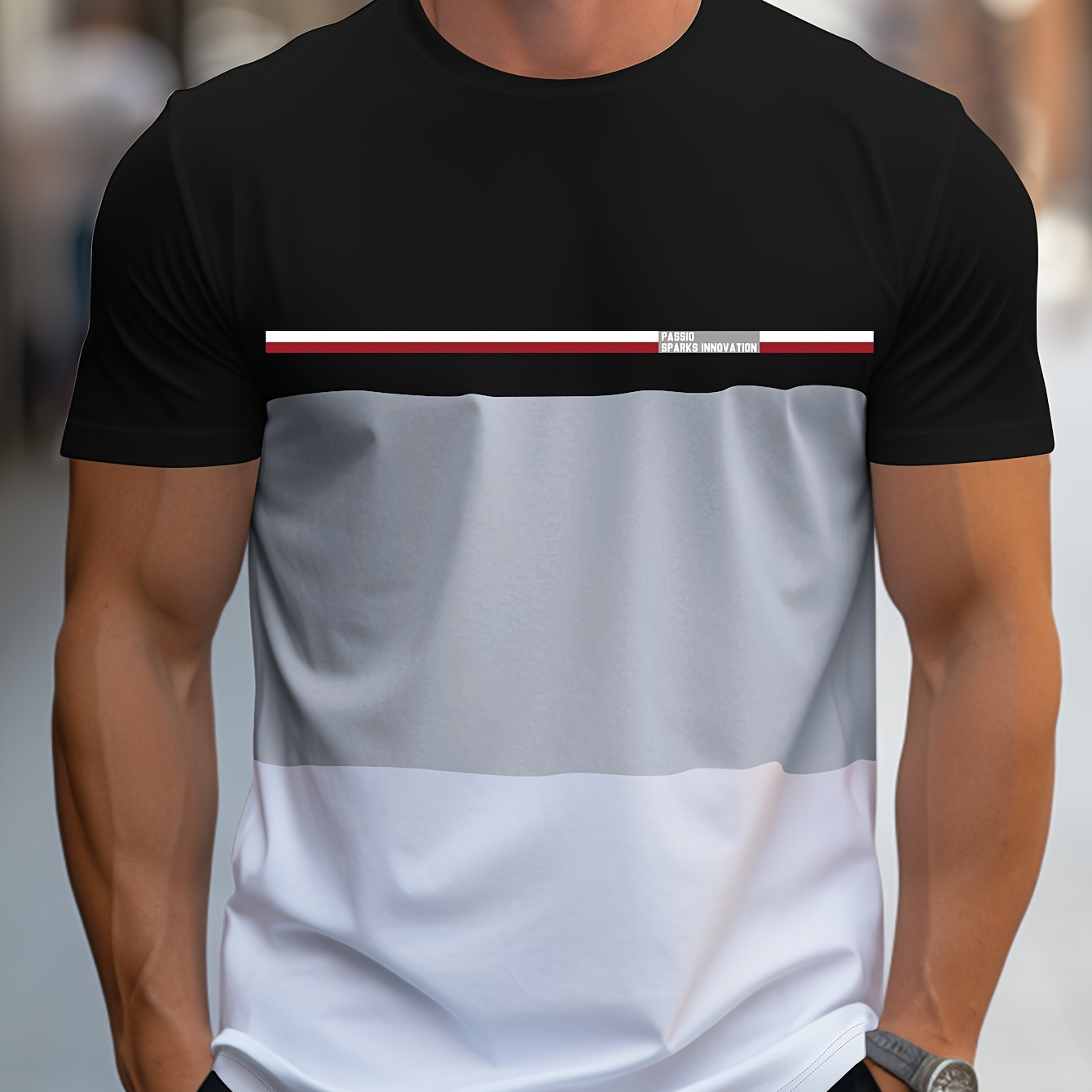 Men's Casual T-shirt With Letter Design, Breathable Polyester Fabric Tees, Crew Neck, Soft And Comfortable
Men's Casual T-shirt With Letter Design, Breathable Polyester Fabric Tees, Crew Neck, Soft And Comfortable
