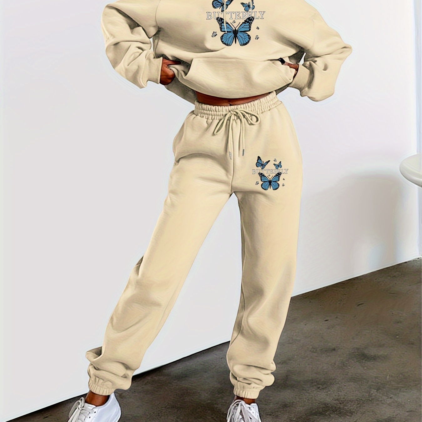 Women's Casual Fashion Sports Set, Print Long Sleeve Hoodie And Sports Pants, Drawstring Design, Fit
Women's Casual Fashion Sports Set, Print Long Sleeve Hoodie And Sports Pants, Drawstring Design, Fit