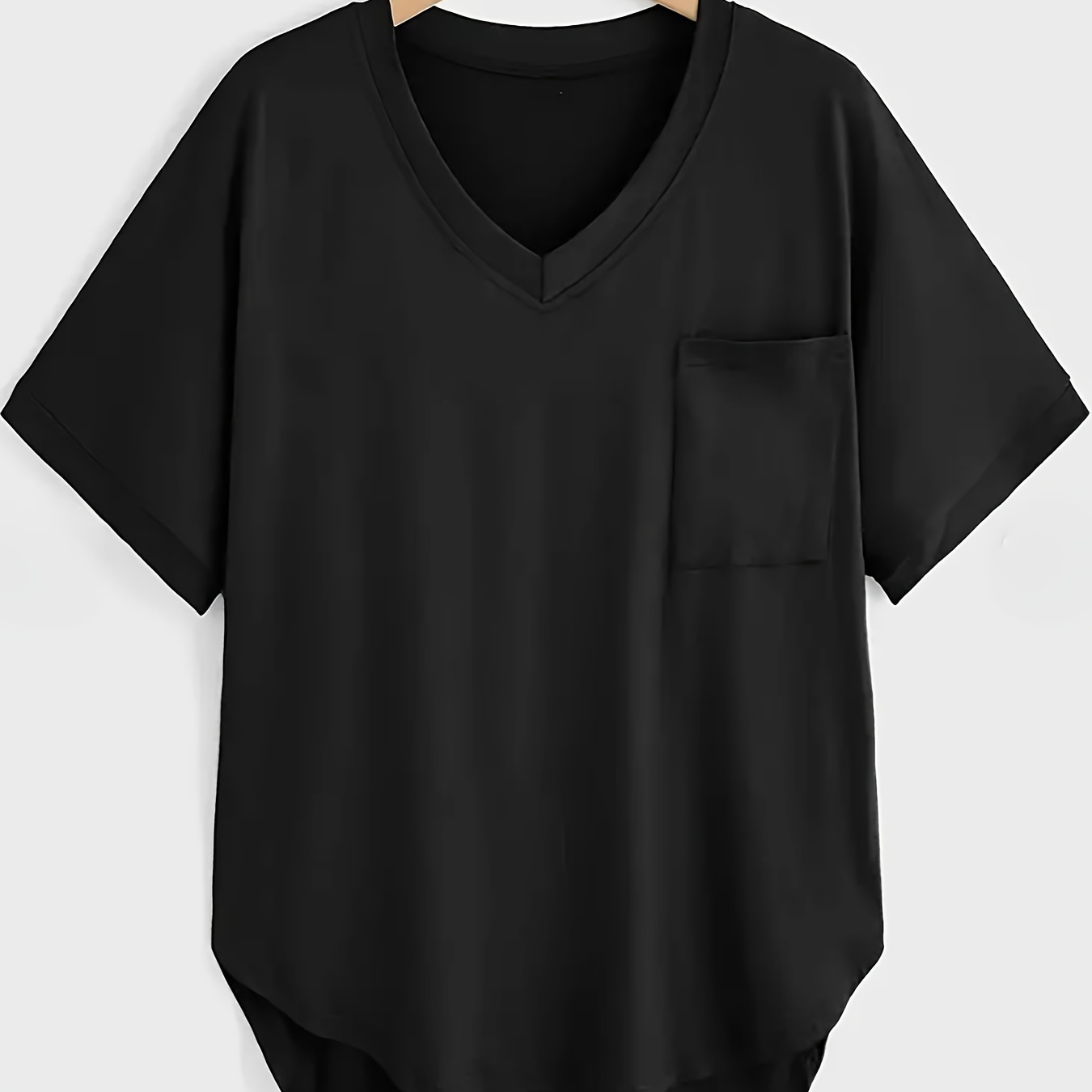 Plus Size Solid Color T-shirt, Casual V Neck Short Sleeve Top For Spring & Summer, Women's Plus Size Clothing
Plus Size Solid Color T-shirt, Casual V Neck Short Sleeve Top For Spring & Summer, Women's Plus Size Clothing