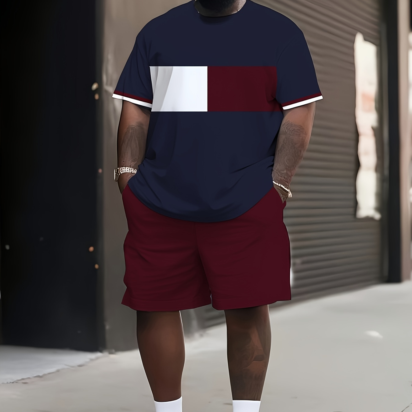 1set Men's Plus Size Casual Sports Set, 3d Print Short Sleeve T-shirt And Fashion Shorts Outfit, Polyester With Spandex, Round Neck, Cartoon Pattern, Regular Fit, Fit, With Knitted Fabric, /m²
1set Men's Plus Size Casual Sports Set, 3d Print Short Sleeve T-shirt And Fashion Shorts Outfit, Polyester With Spandex, Round Neck, Cartoon Pattern, Regular Fit, Fit, With Knitted Fabric, /m²