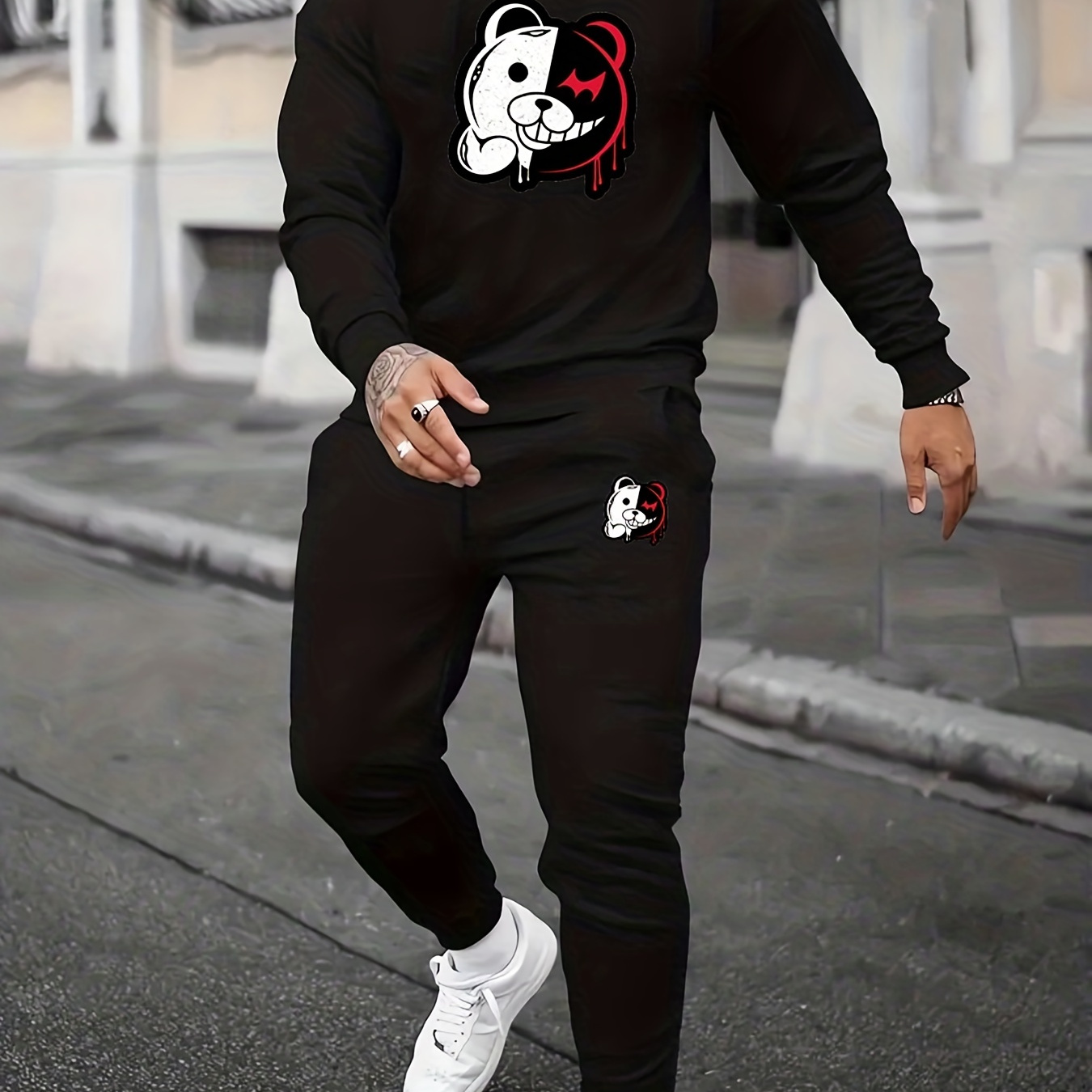Cartoon Bear Print, Men's 2pcs Outfits, Casual Crew Neck Long Sleeve Pullover Sweatshirt And Drawstring Sweatpants Joggers Set For Spring Fall, Men's Clothing
Cartoon Bear Print, Men's 2pcs Outfits, Casual Crew Neck Long Sleeve Pullover Sweatshirt And Drawstring Sweatpants Joggers Set For Spring Fall, Men's Clothing