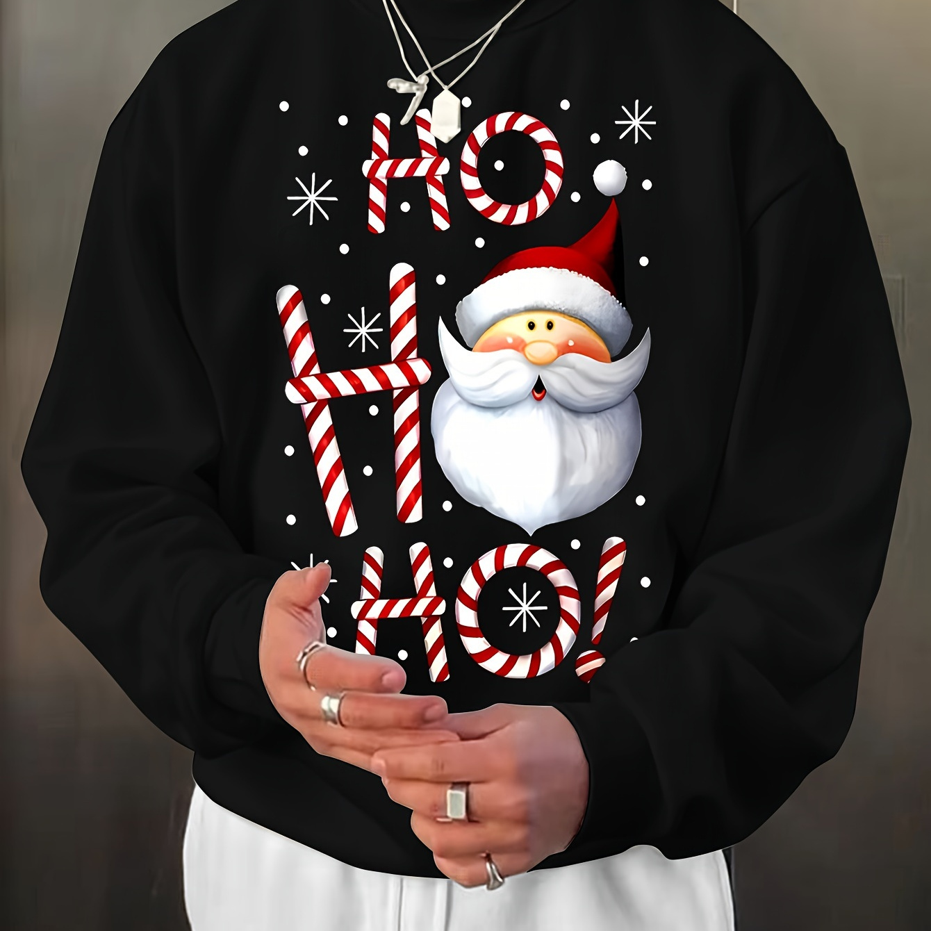 Men's Christmas Print Long Sleeve Pullover Sweatshirt - Casual Crew Neck, Soft Polyester , Fall & Winter
Men's Christmas Print Long Sleeve Pullover Sweatshirt - Casual Crew Neck, Soft Polyester , Fall & Winter